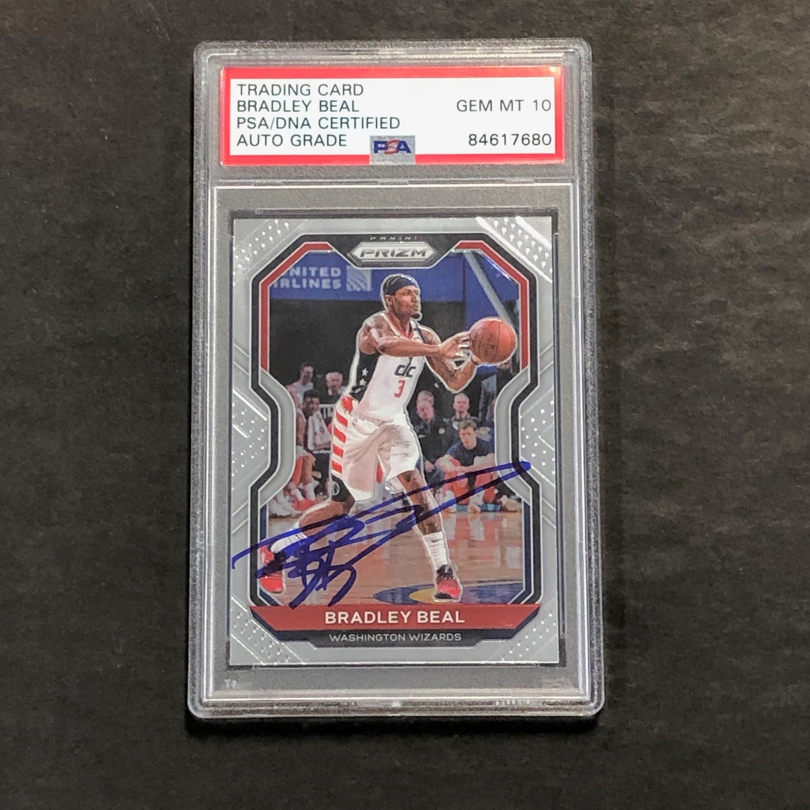 2020-21 Panini Prizm #230 Bradley Beal Signed Card AUTO 10 PSA Slabbed Wizards