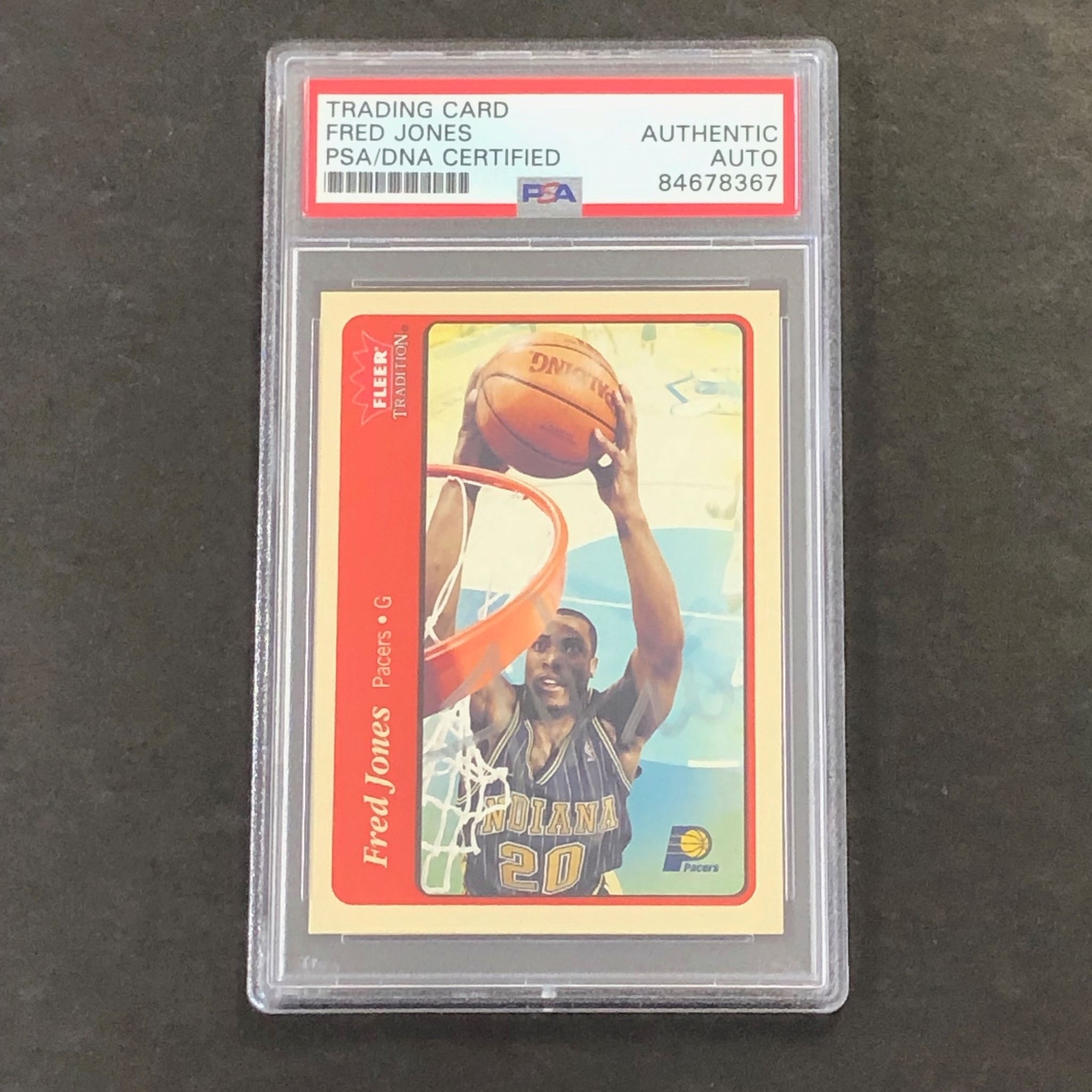 2004-05 Fleer Skybox #122 FRED JONES Signed Card PSA Slabbed Pacers