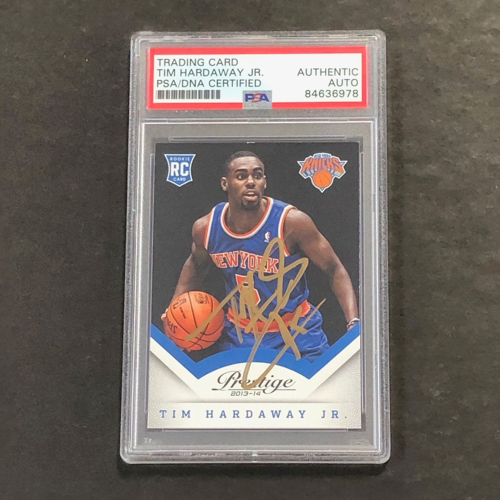 2013-14 Panini Prestige #184 Tim Hardaway Jr. Signed Card AUTO PSA Slabbed Knick