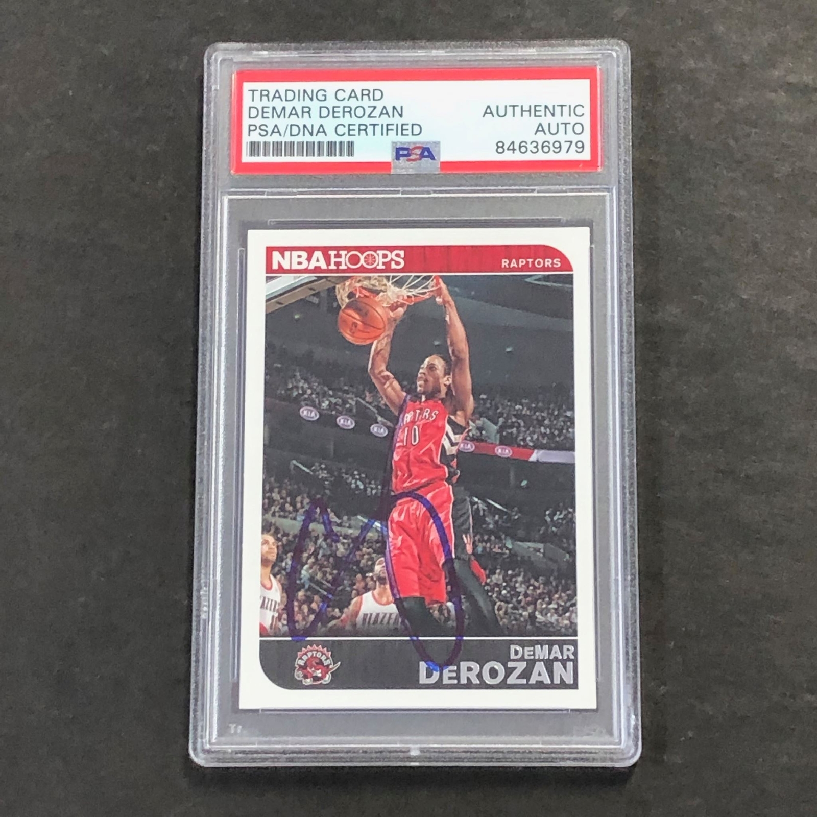 2014-15 NBA Hoops #248 DeMar DeRozan Signed Card AUTO PSA Slabbed Raptors