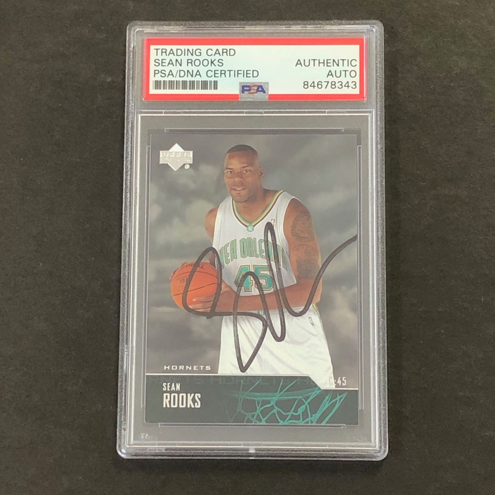 2003-04 Upper Deck #185 Sean Rooks Signed Card Auto PSA Slabbed