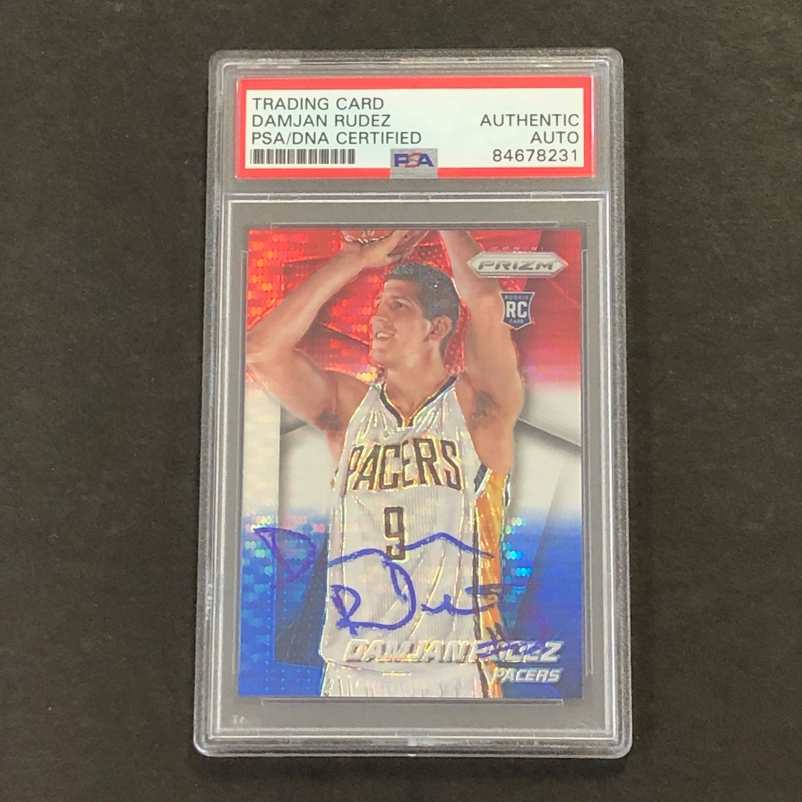 2014-15 Panini Prestige #294 Damjan Rudez signed card PSA slabbed RC Pacers