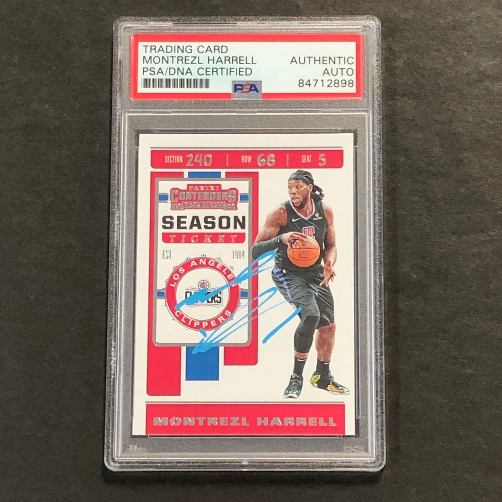 2019-20 Panini Contenders Season Ticket #83 Montrezl Harrell Signed Card AUTO PS