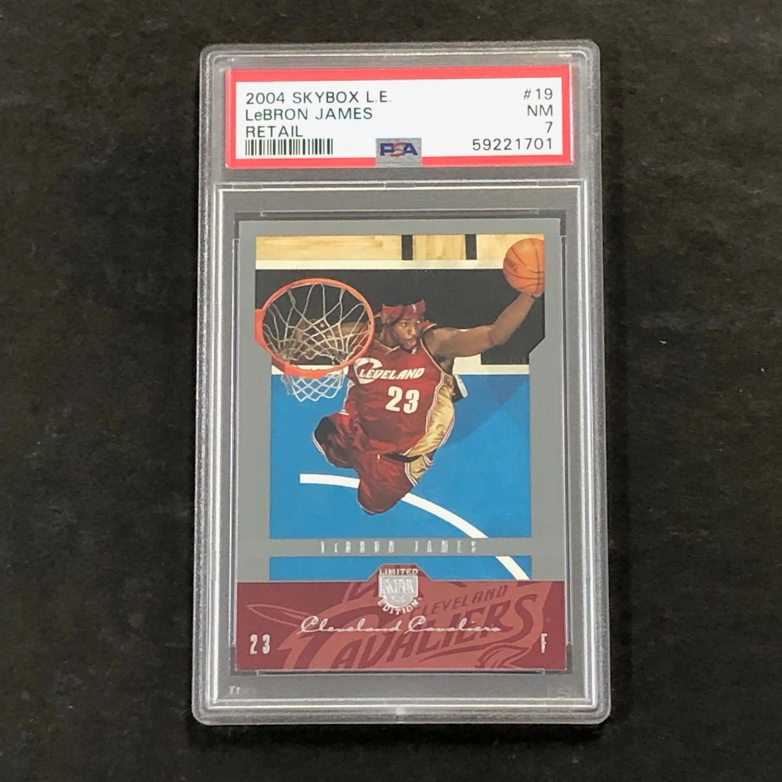 2004 Skybox L.E. #19 Lebron James PSA 7 NM Retail
