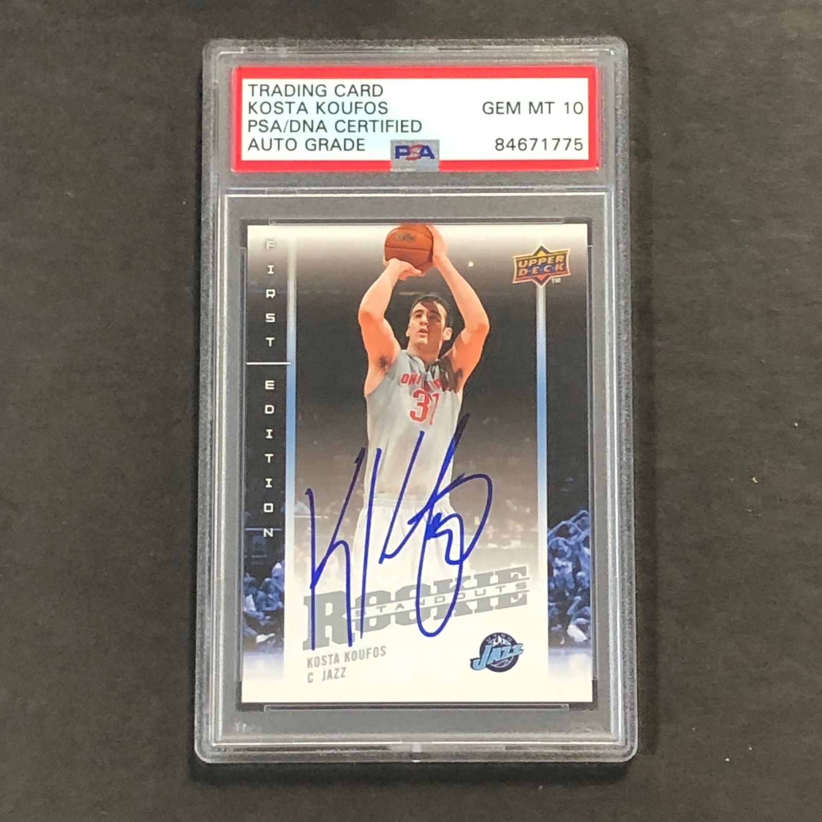 2008-09 UPPER DECK FIRST EDITION BASKETBALL #RS-KK KOSTA KOUFOS SIGNED CARD AUTO COLLECTIBLE MEMORABILIA