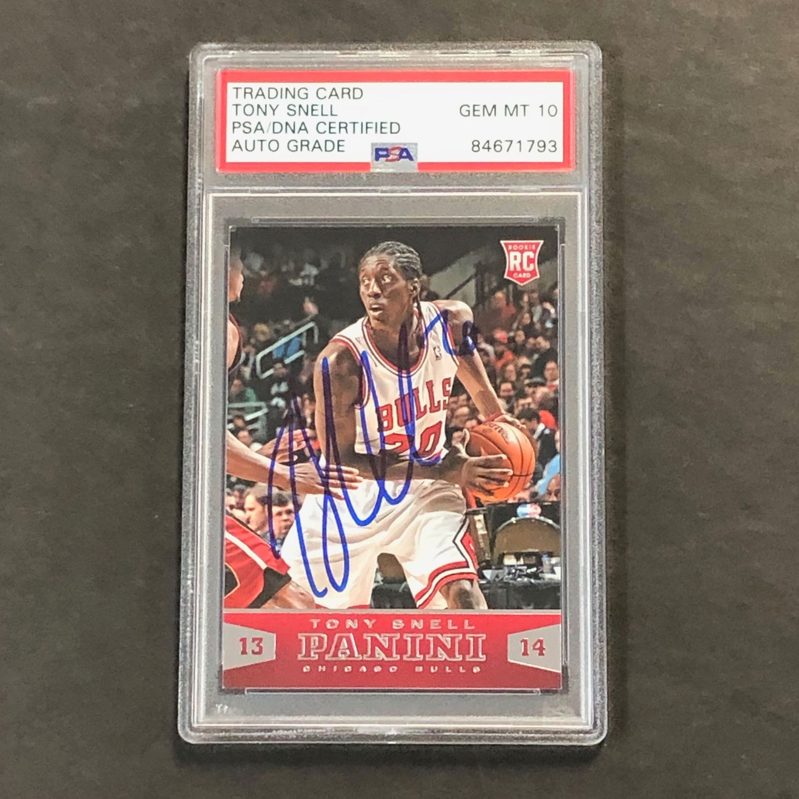 2013-14 NBA Panini Basketball #162 Tony Snell RC Signed Card AUTO 10 PSA Slabbed