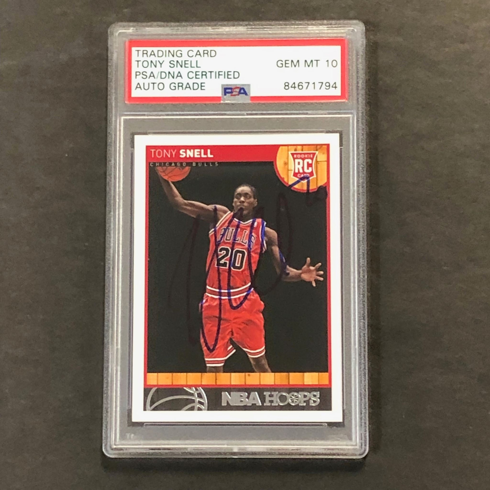 2013-14 NBA Panini NBA Hoops #280 Tony Snell RC Signed Card AUTO 10 PSA Slabbed