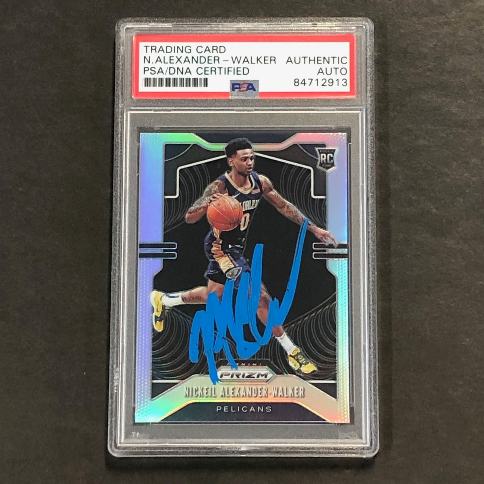 2019-20 Panini Prizm #263 Nickeil Alexander Walker Signed Card AUTO PSA Slabbed