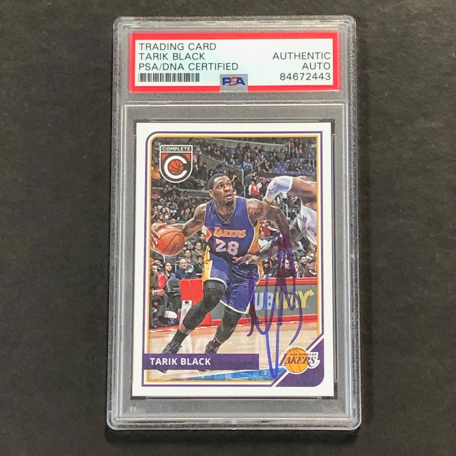 2015-16 Panini Complete #12 Tarik Black Signed Card AUTO PSA Slabbed Lakers