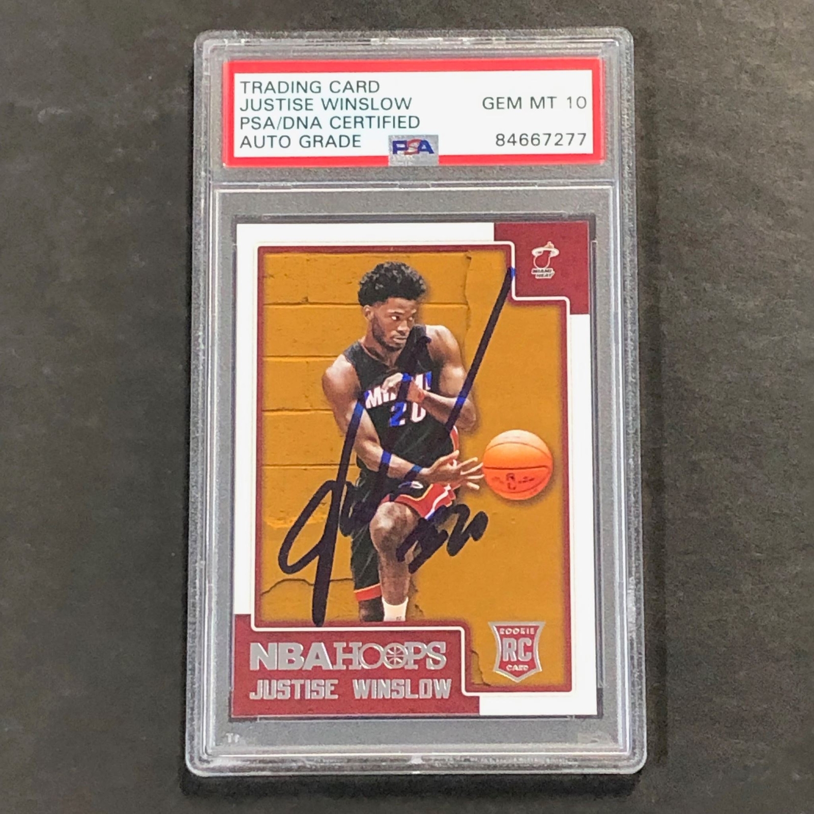 2015-16 Panini NBA Hoops #300 Justise Winslow Signed Card AUTO GRADE 10 PSA/DNA