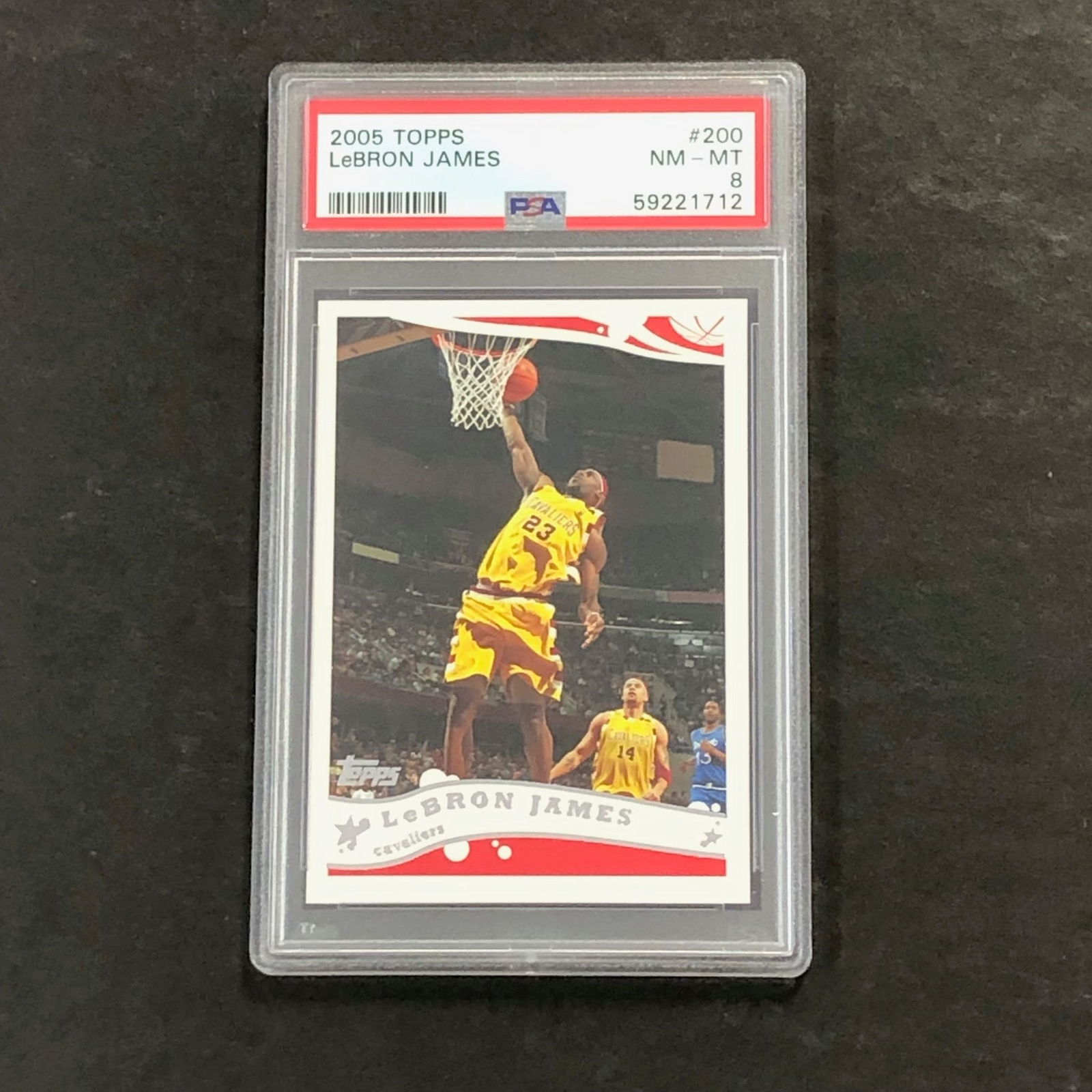 2005 Topps #200 Lebron James PSA 8 NM-MT Lakers
