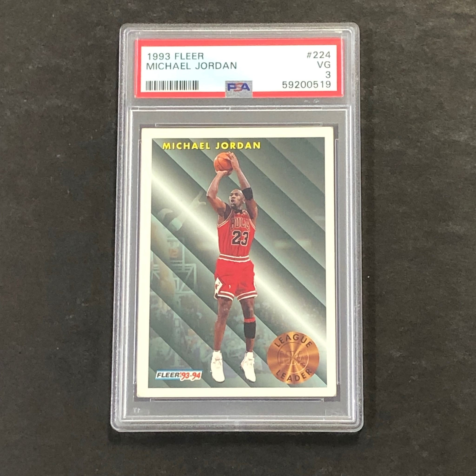 1993 Fleer #224 Michael Jordan PSA 3 VG Bulls