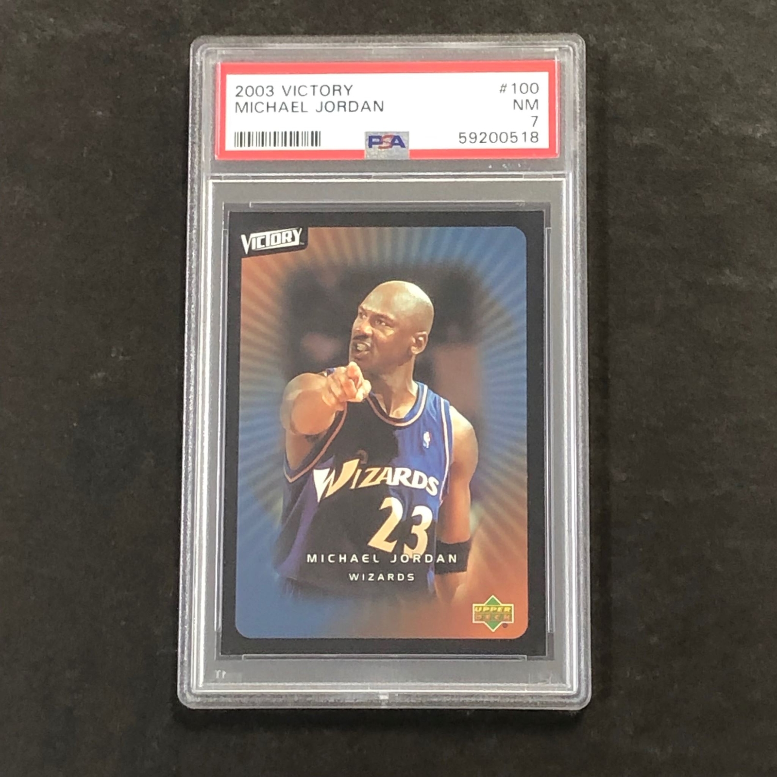 2003 Victory #100 Michael Jordan PSA 7 NM Wizards
