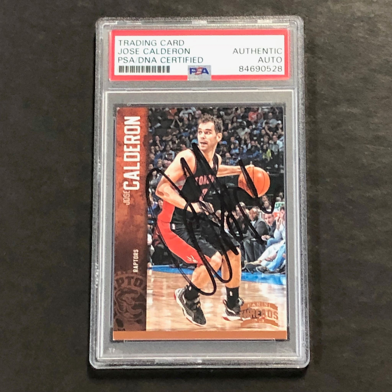 2012-13 Panini Threads #135 Jose Calderon Signed Card AUTO PSA Slabbed Raptors