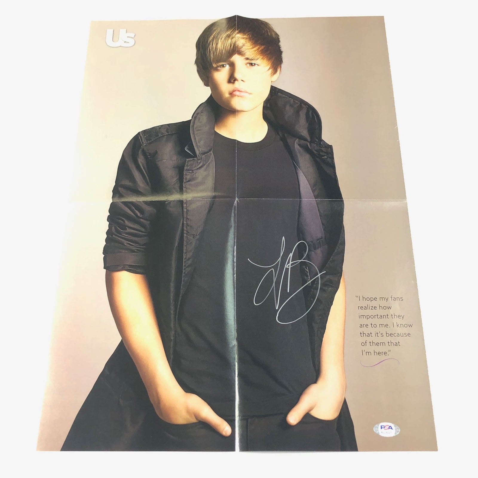 Justin Bieber Signed Poster PSA/DNA Autographed