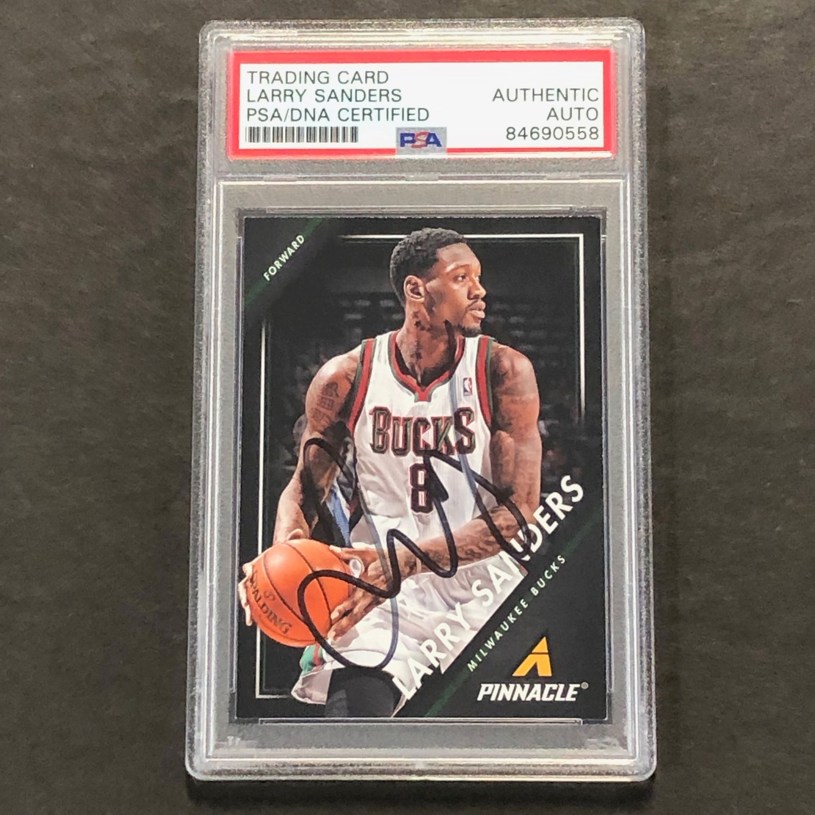 2013-14 Panini Pinnacle #134 Larry Sanders Signed Card AUTO PSA/DNA Slabbed Buck