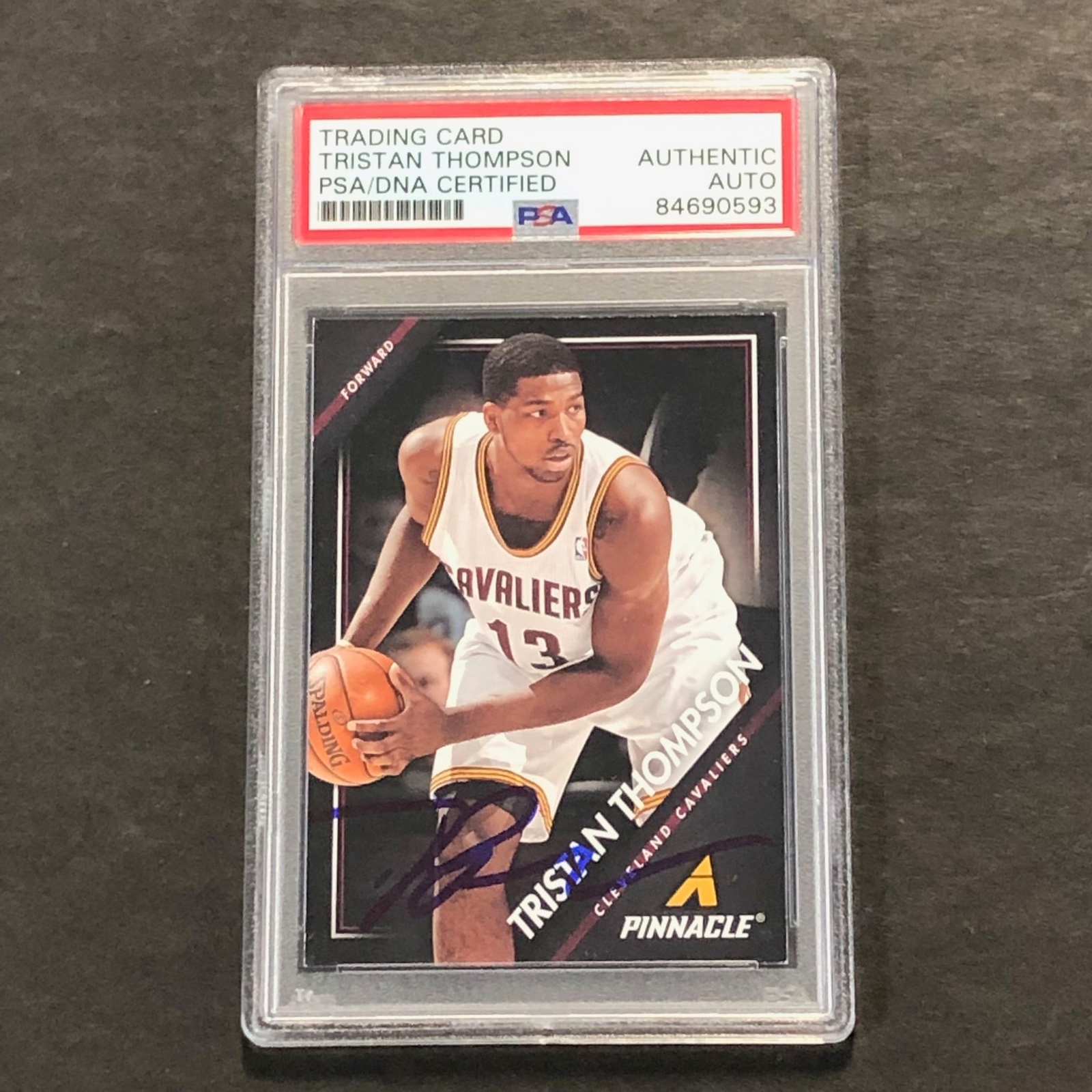 2013-14 Panini Pinnacle #202 TRISTAN THOMPSON Signed Card AUTO PSA Slabbed Caval