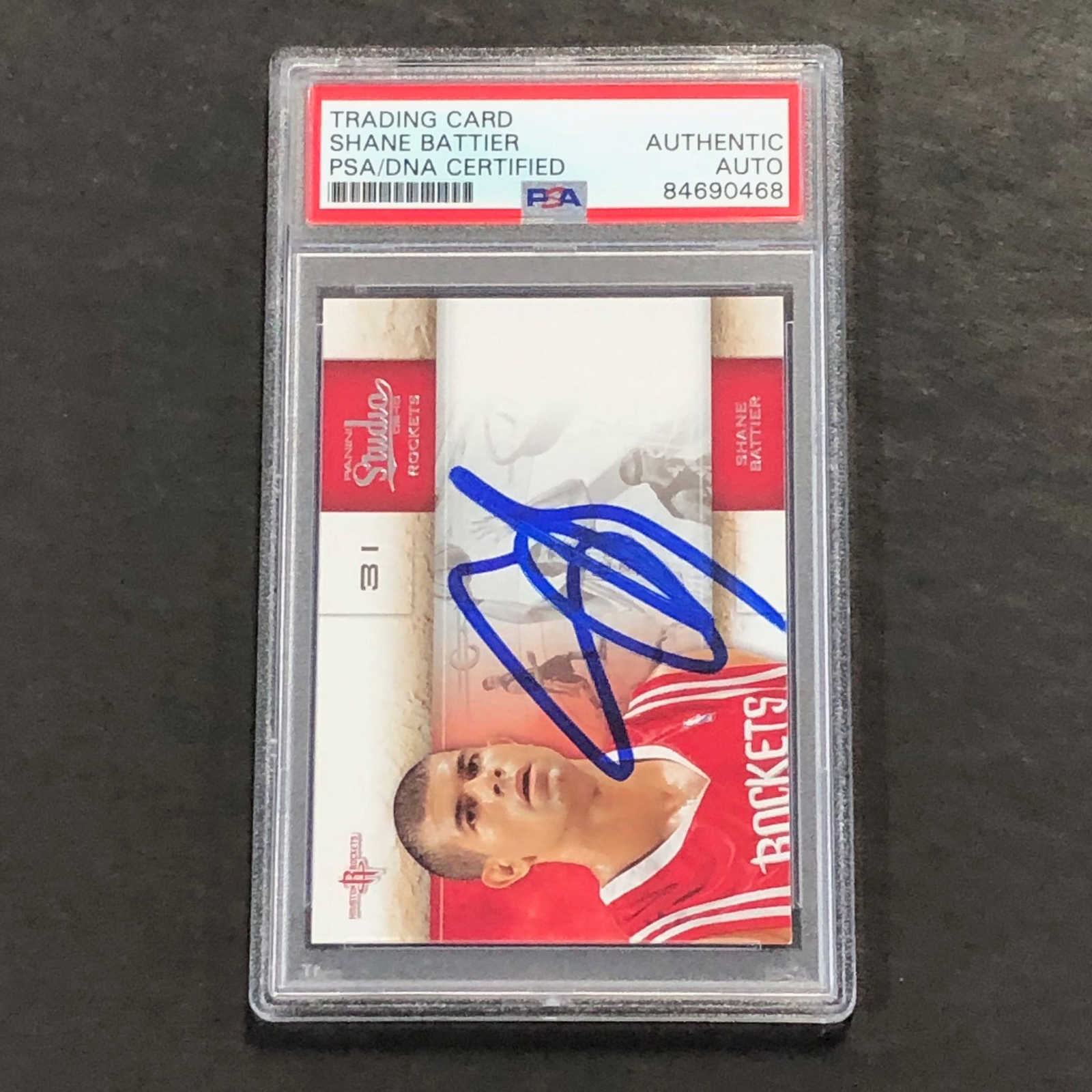 2009-10 Panini Studio #15 Shane Battier Signed Card AUTO PSA/DNA Slabbed Rockets