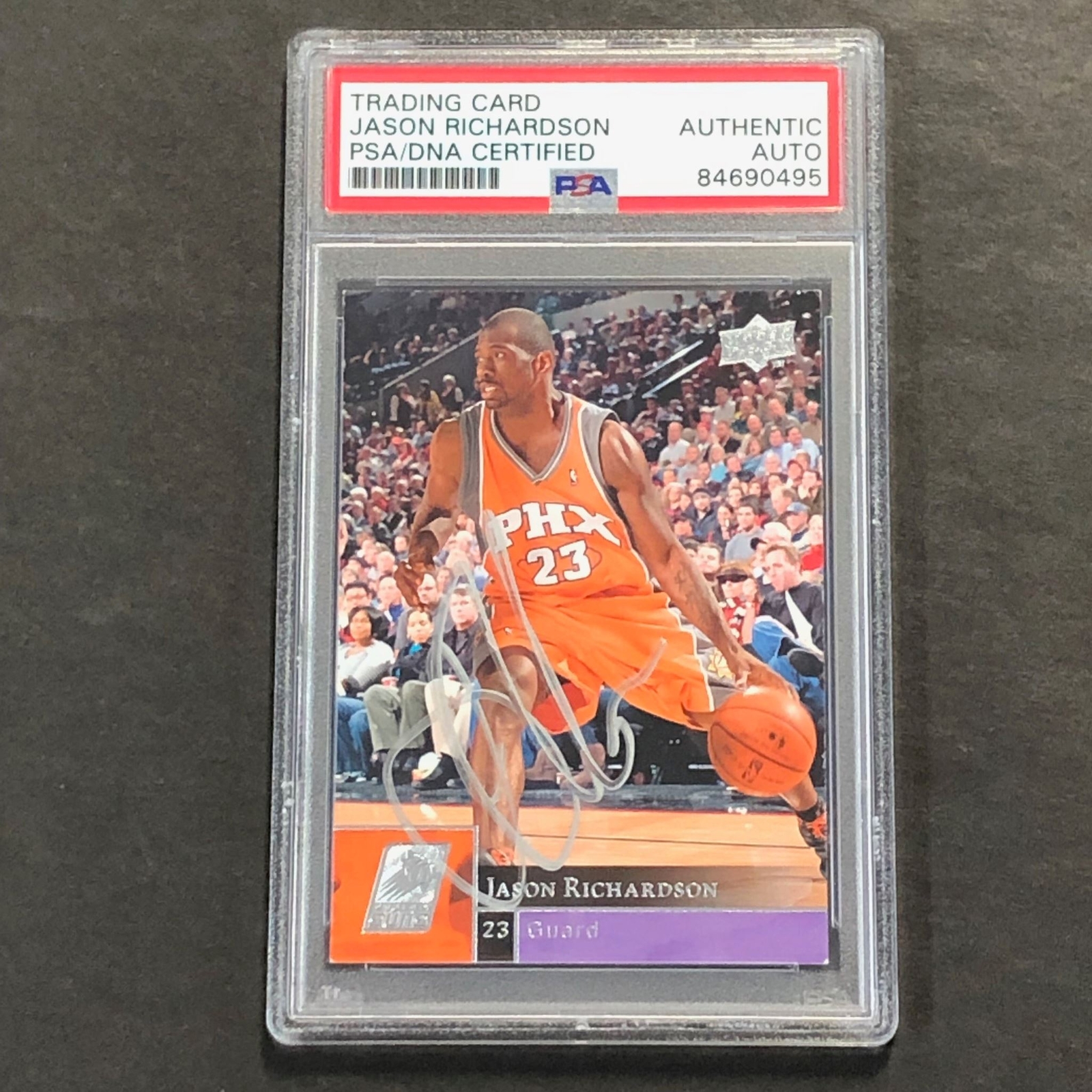 2009-10 Upper Deck Basketball #152 Jason Richardson Signed Card AUTO PSA Slabbed