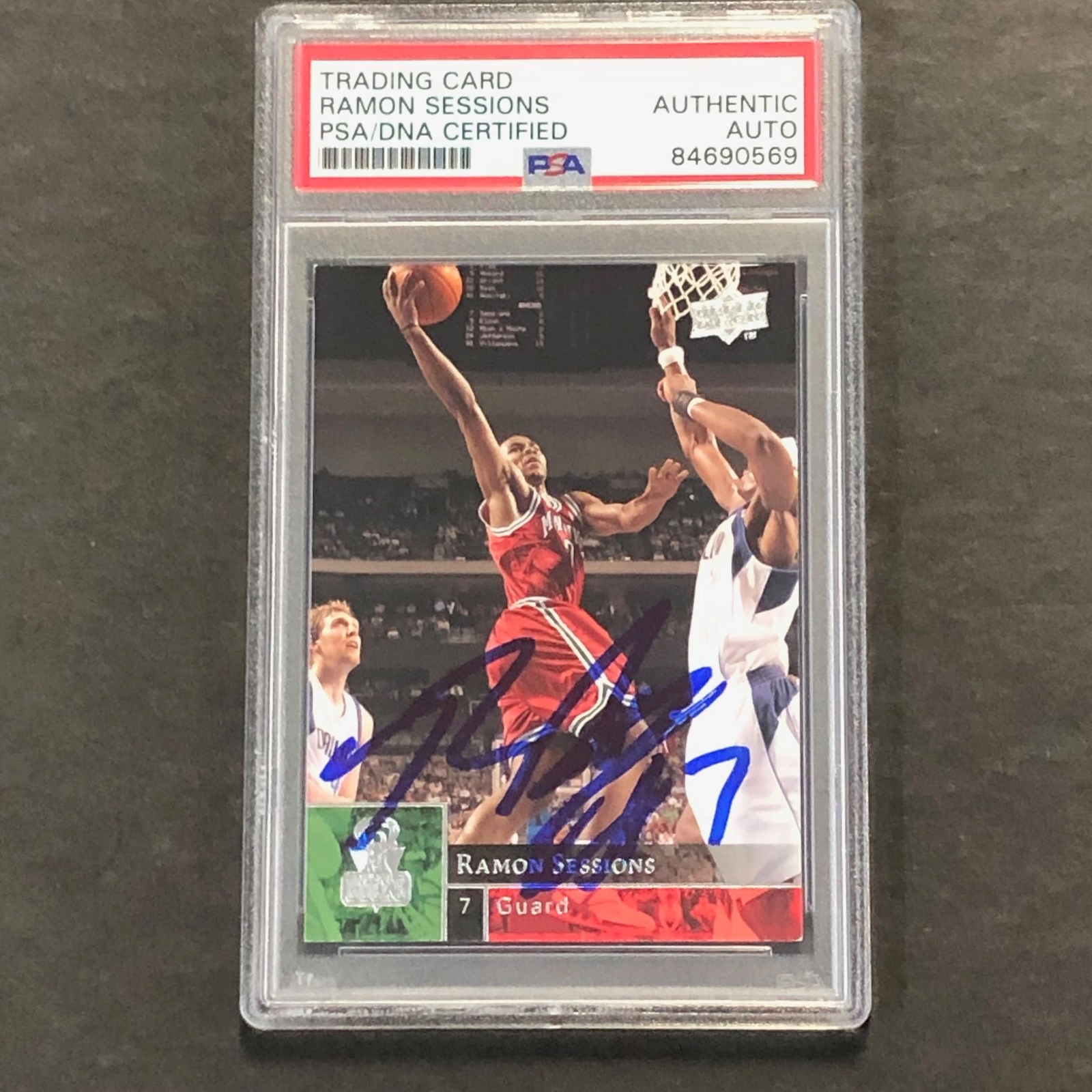 2009-10 Upper Deck Basketball #105 Ramon Sessions Signed AUTO PSA Slabbed Bucks