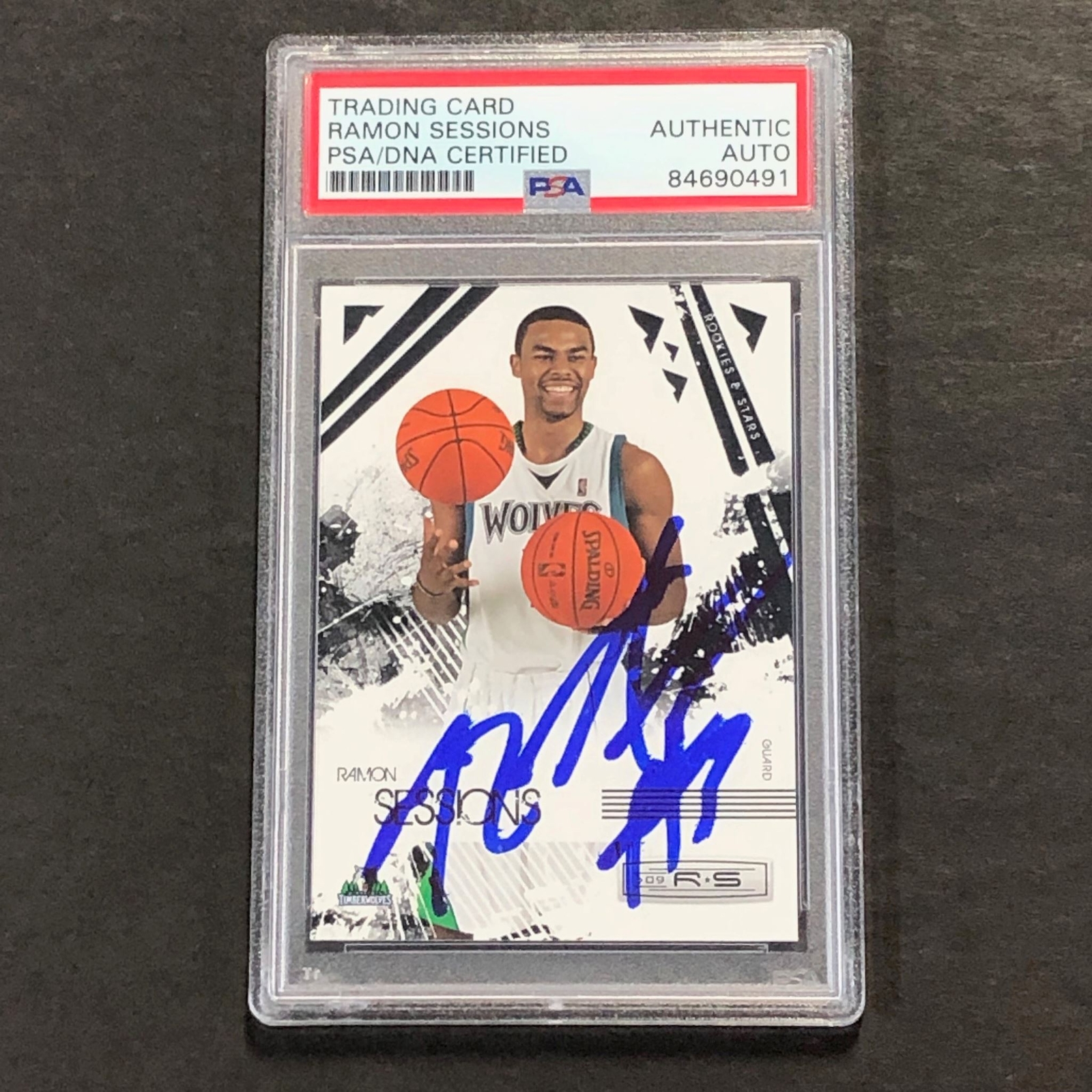 2009-10 Panini Rookies and Stars #52 Ramon Sessions Signed AUTO PSA Slabbed Timb