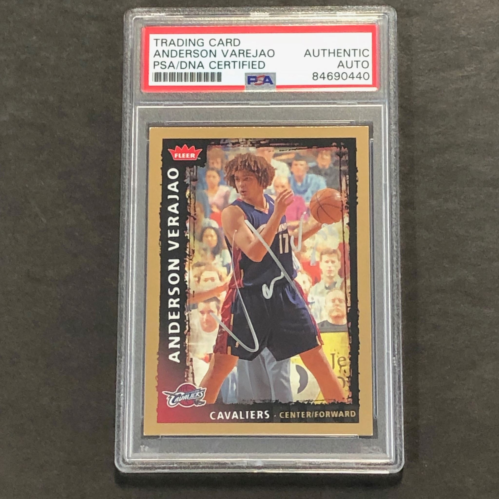 2008-09 NBA Fleer #26 Anderson Varejao Signed Card AUTO PSA Slabbed Cavaliers