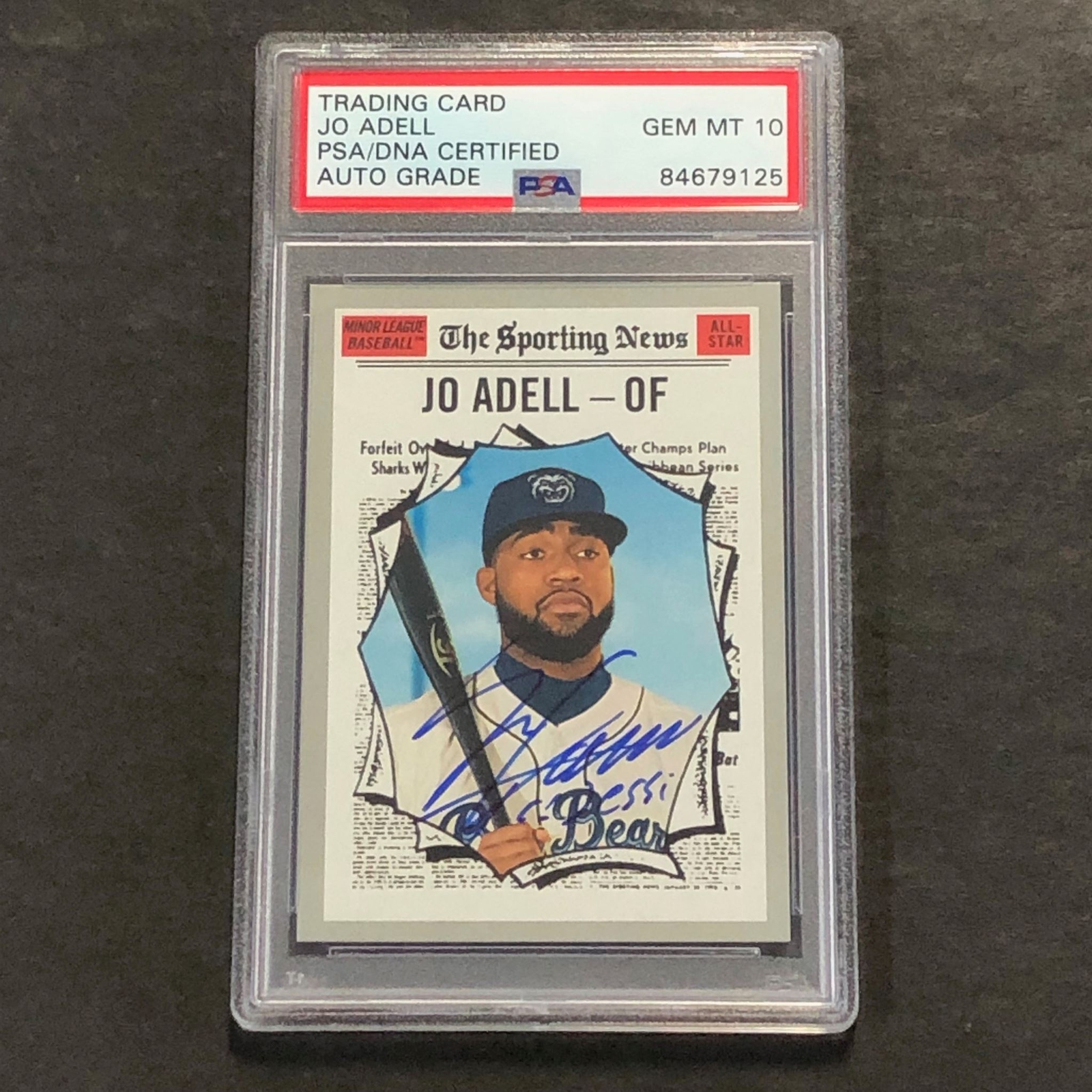 2020 Topps Minor League Baseball #187 Jo Adell Signed Card PSA Slabbed Auto GRAD