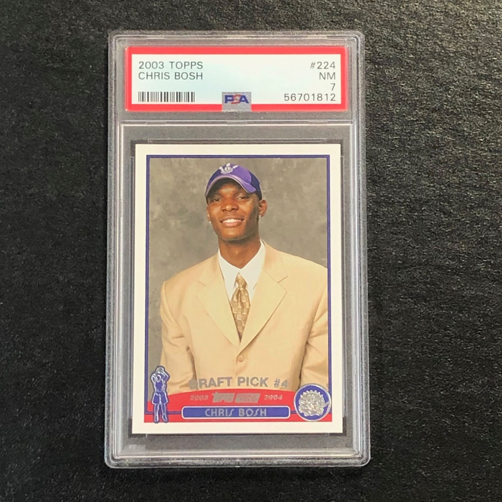 2003 Topps #224 Chris Bosh PSA 7 NM Draft Pick