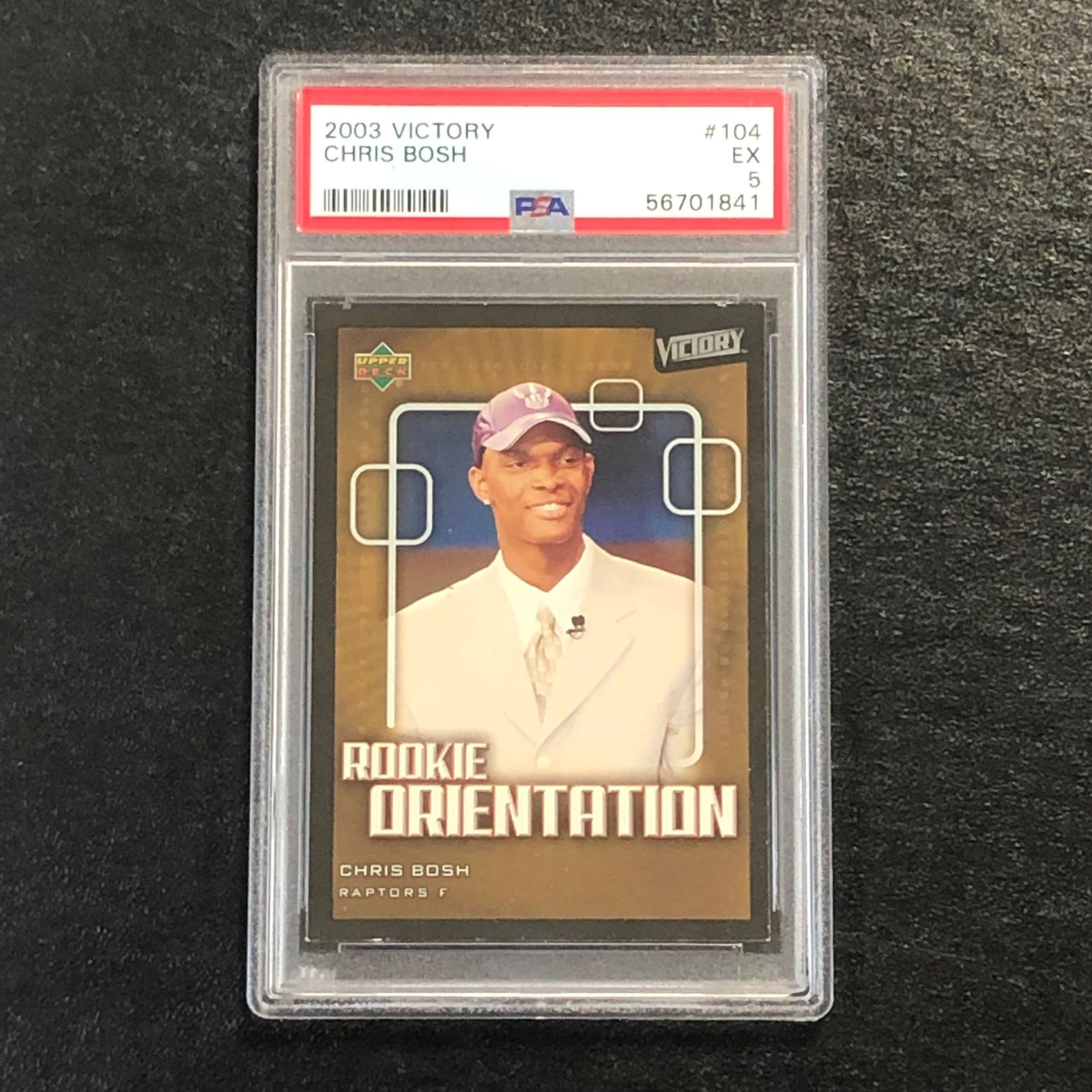 2003 Victory #104 Chris Bosh PSA 5 EX RC Raptors