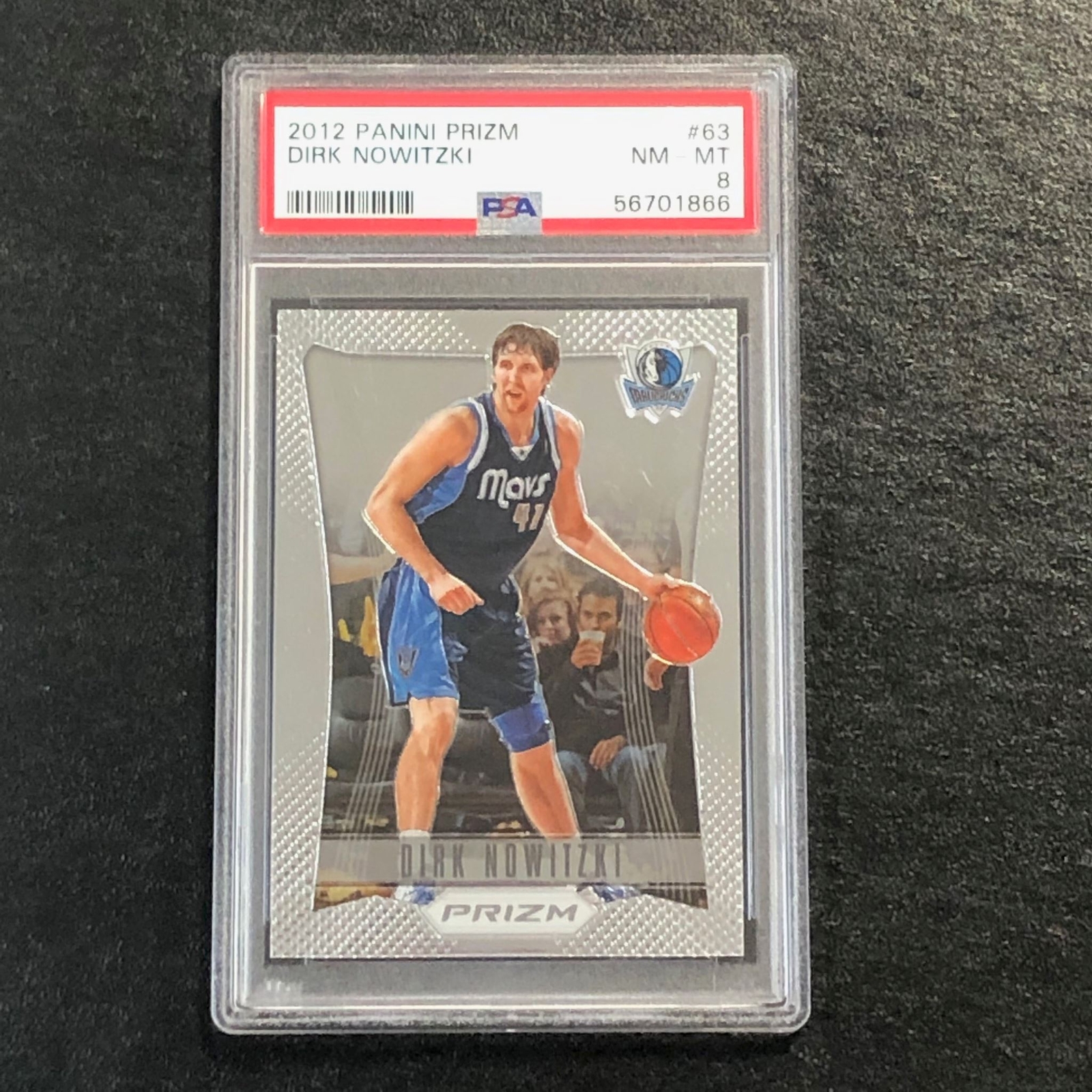 2012 Panini Prizm #63 Dirk Nowitzki PSA 8 NM MT Mavericks