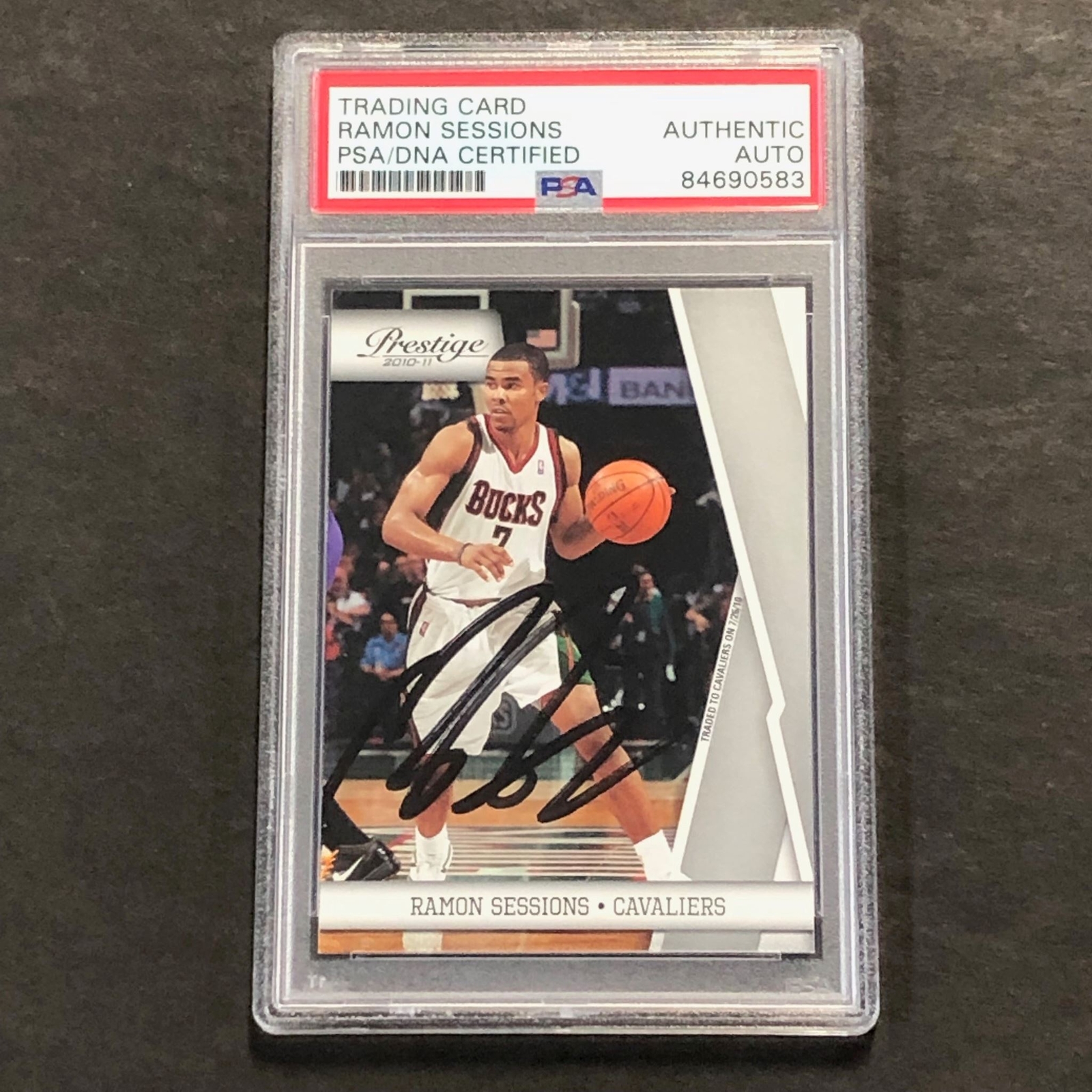 2010-11 Panini Prestige #68 Ramon Sessions Signed AUTO PSA Slabbed Cavaliers