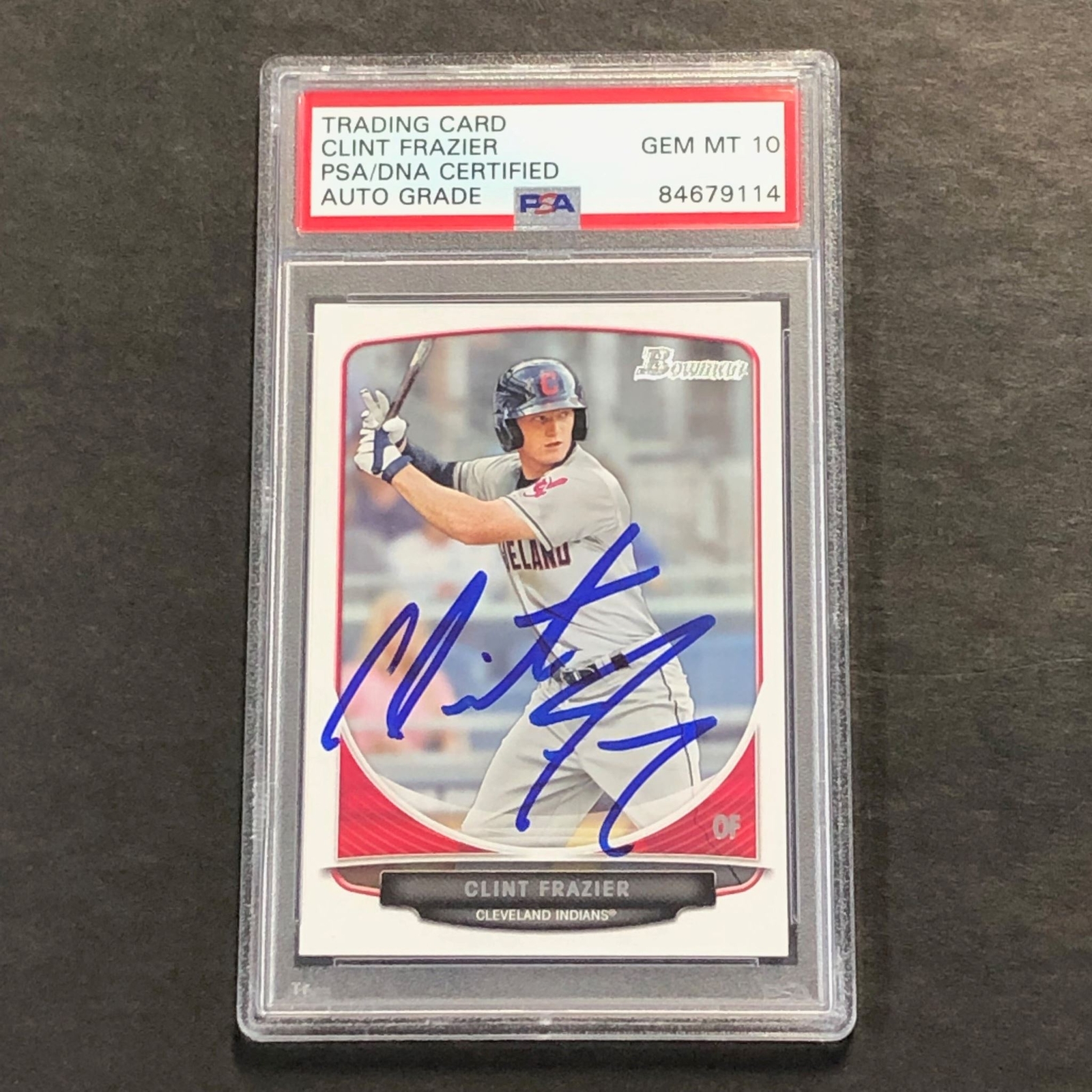 2014 Bowman Draft #BDP15 Clint Frazier Signed Card PSA Slabbed Auto Cleveland