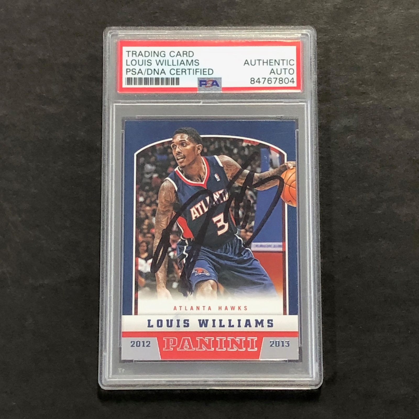 2012-13 Panini Basketball #105 Louis Lou Williams Signed Card AUTO PSA Slabbed H