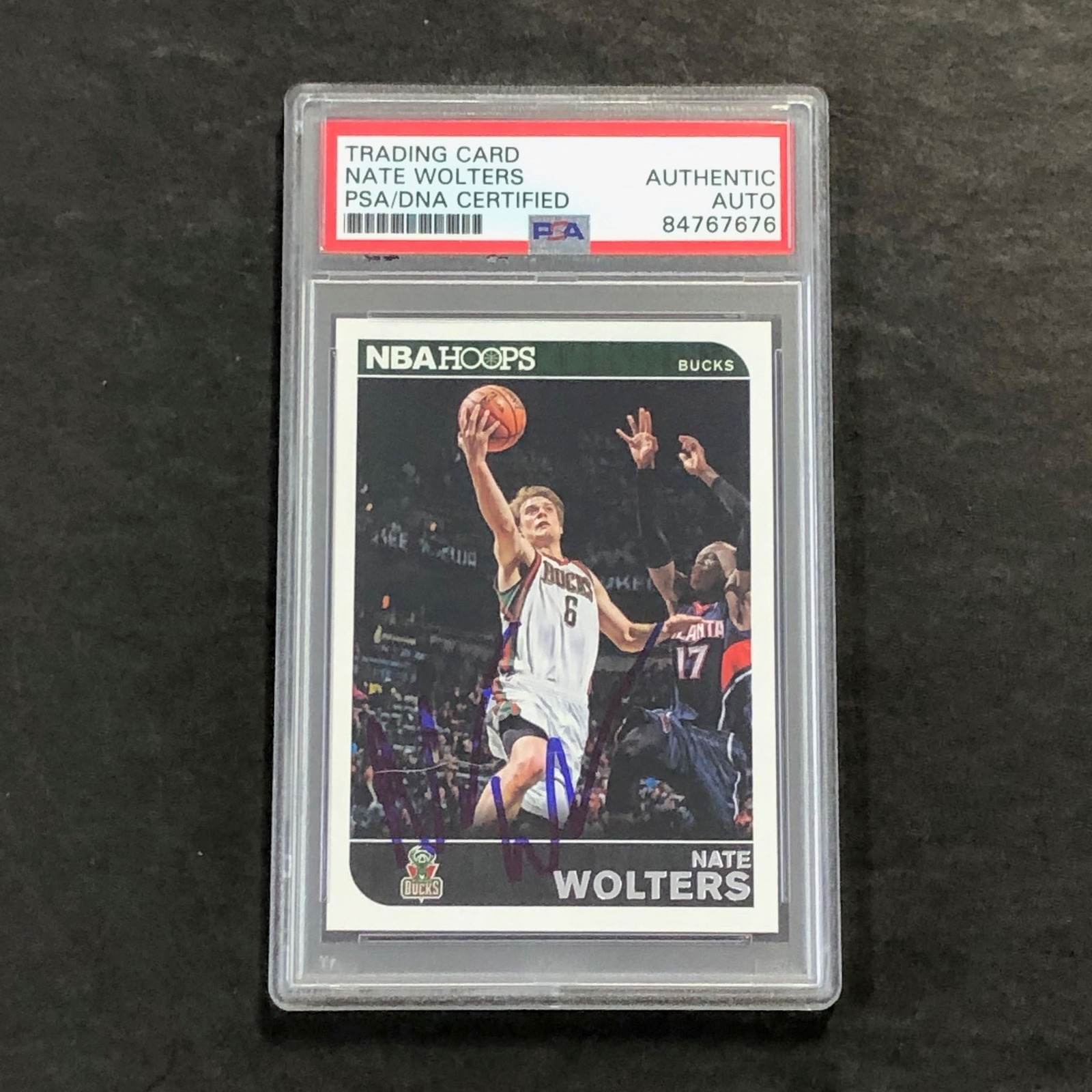 2014-15 Panini NBA Hoops #186 Nate Wolters Signed Card AUTO PSA/DNA Slabbed RC B