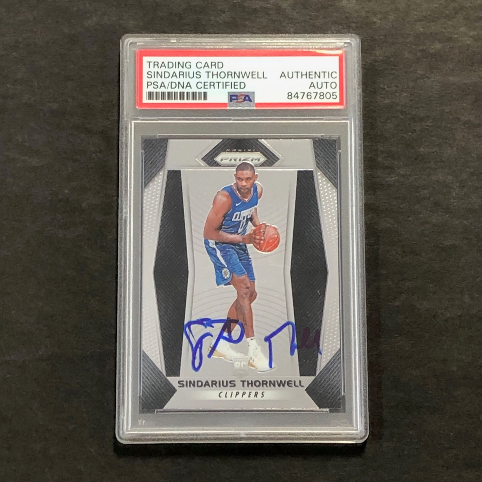 2017 Panini Prizm #215 Sindarius Thornwell Signed Card AUTO PSA Slabbed RC Clipp