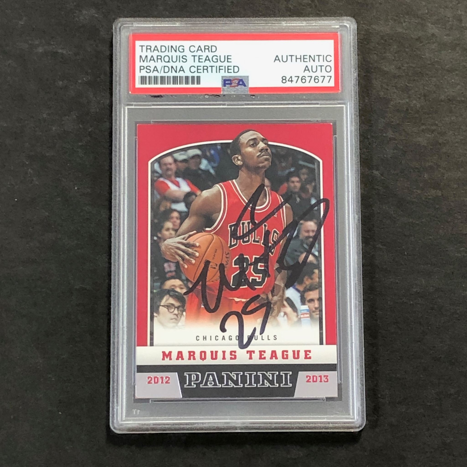 2012-13 Panini Basketball #277 Marquis Teague MARQUIS TEAGUE Signed Card AUTO PS