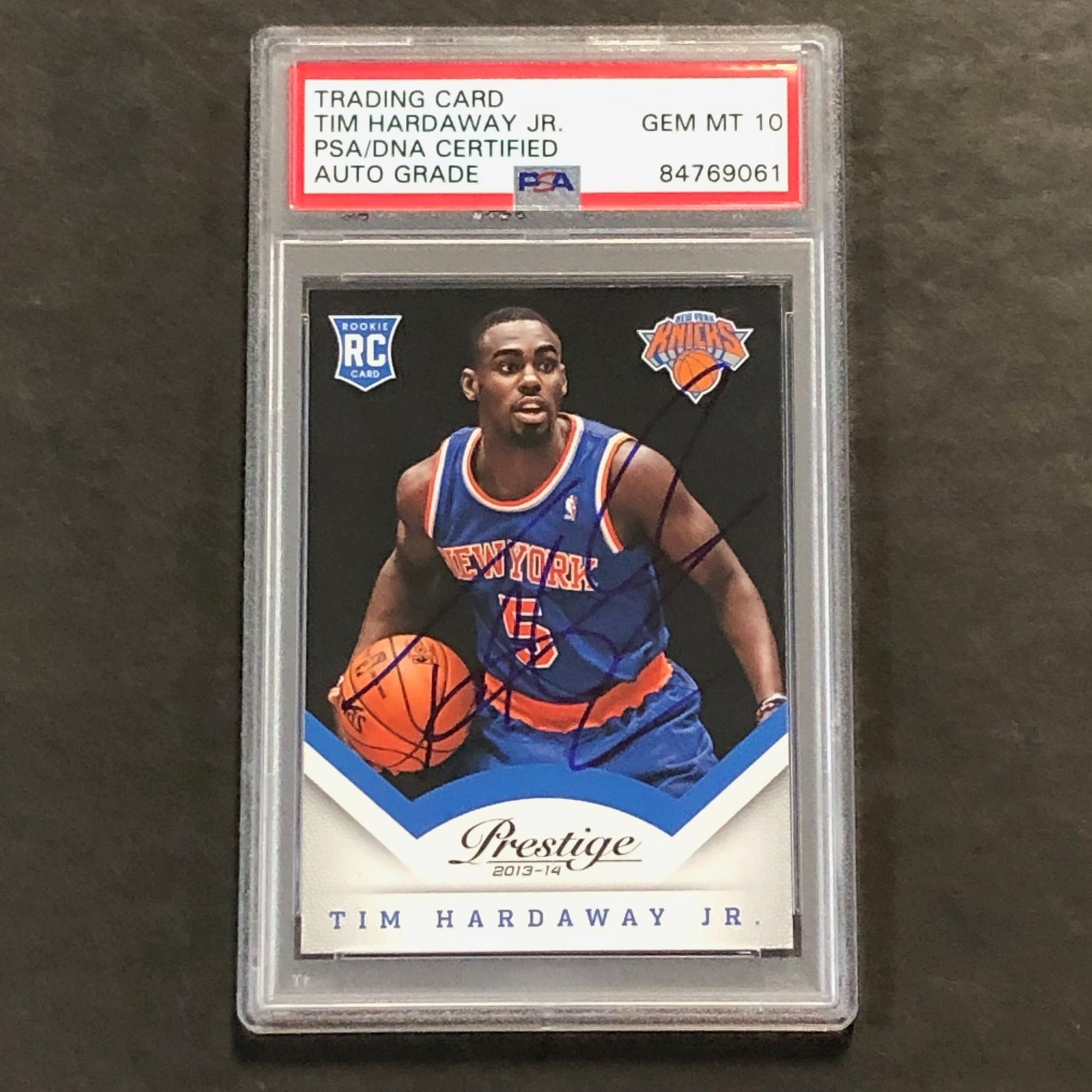2013-14 Panini Prestige #184 Tim Hardaway Jr. Signed Card AUTO 10 PSA Slabbed Kn