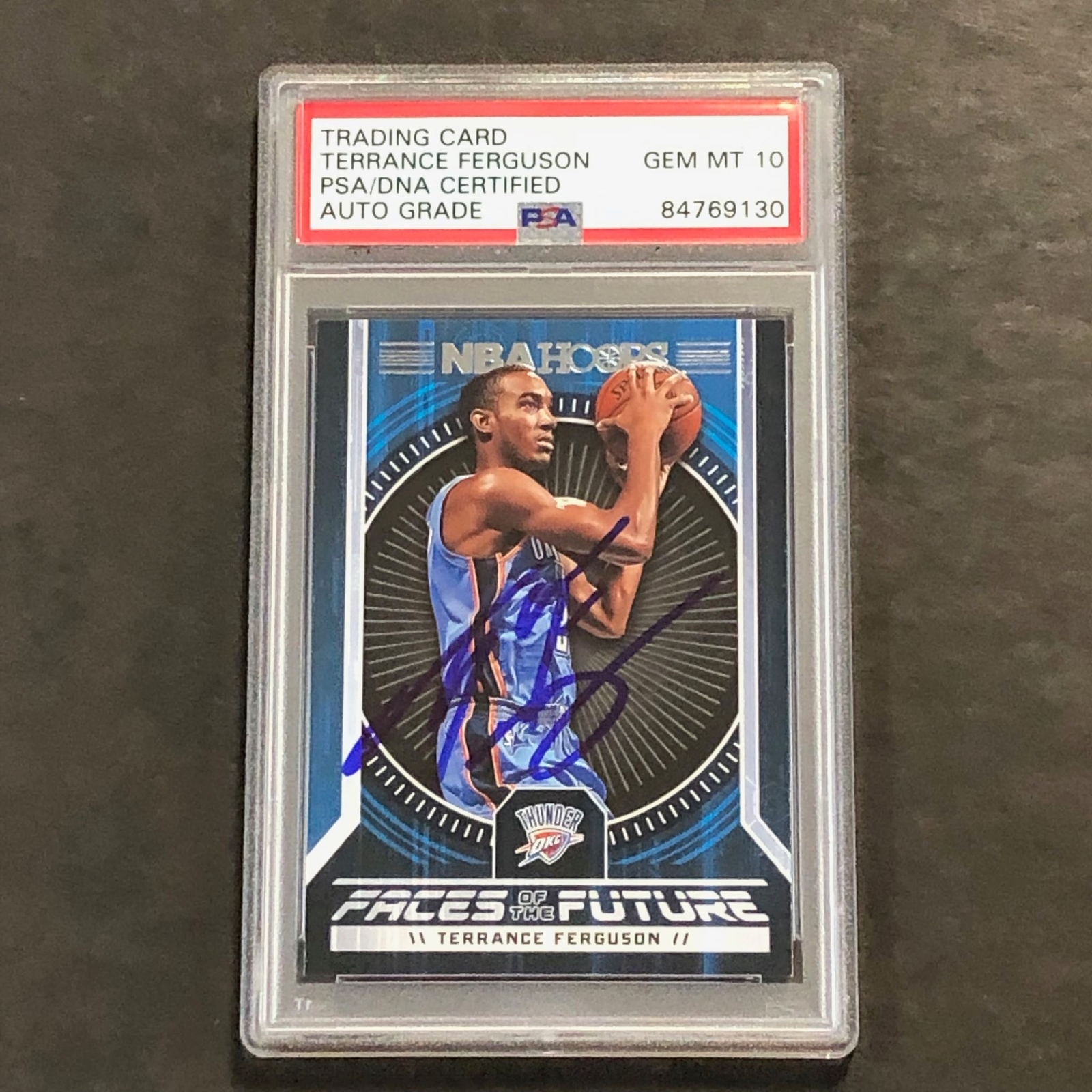 2017-18 NBA Hoops Faces of the Future #10 Terrance Ferguson Signed Card AUTO 10