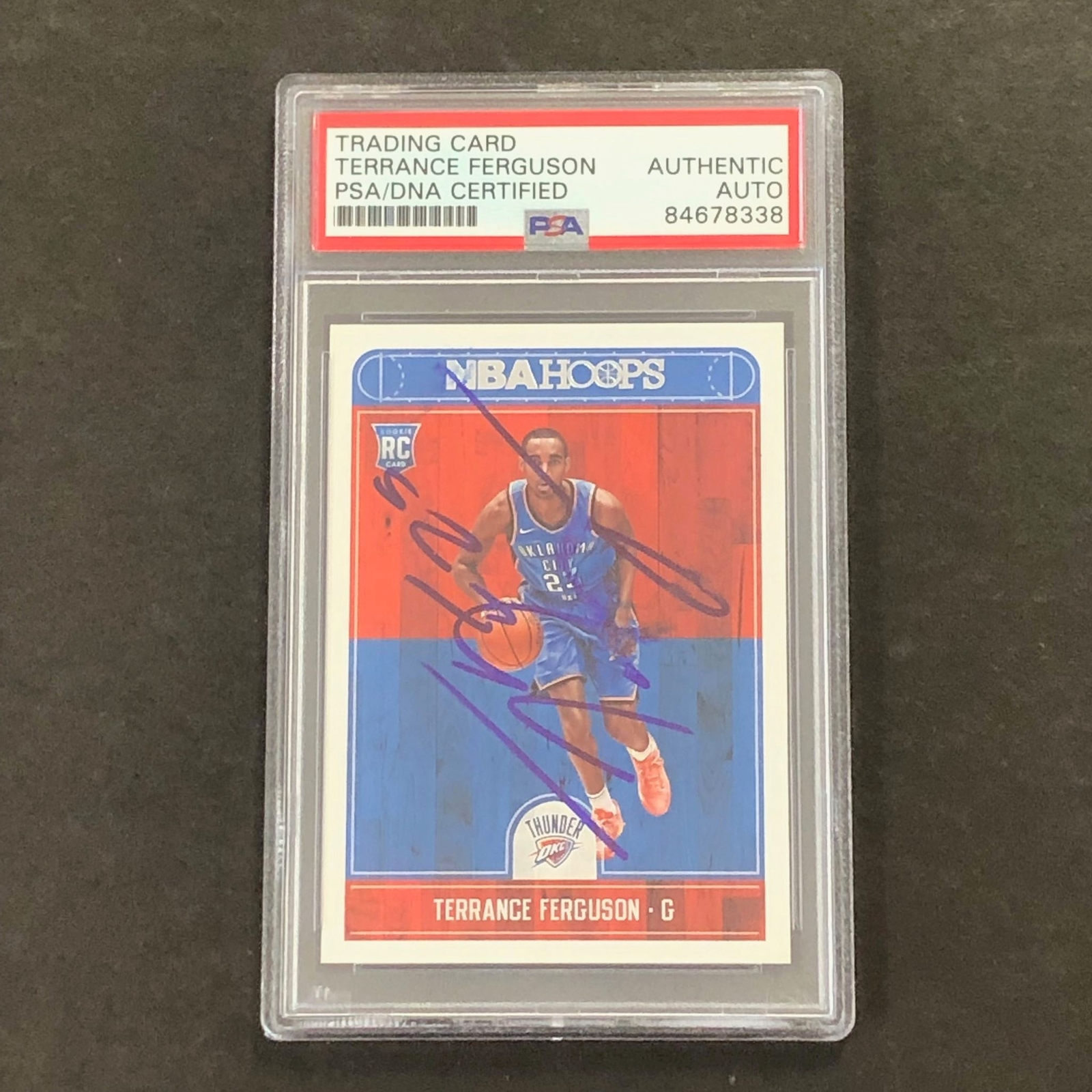 2017-18 Panini Hoops #271 Terrance Ferguson Signed Card PSA Slabbed Thunder