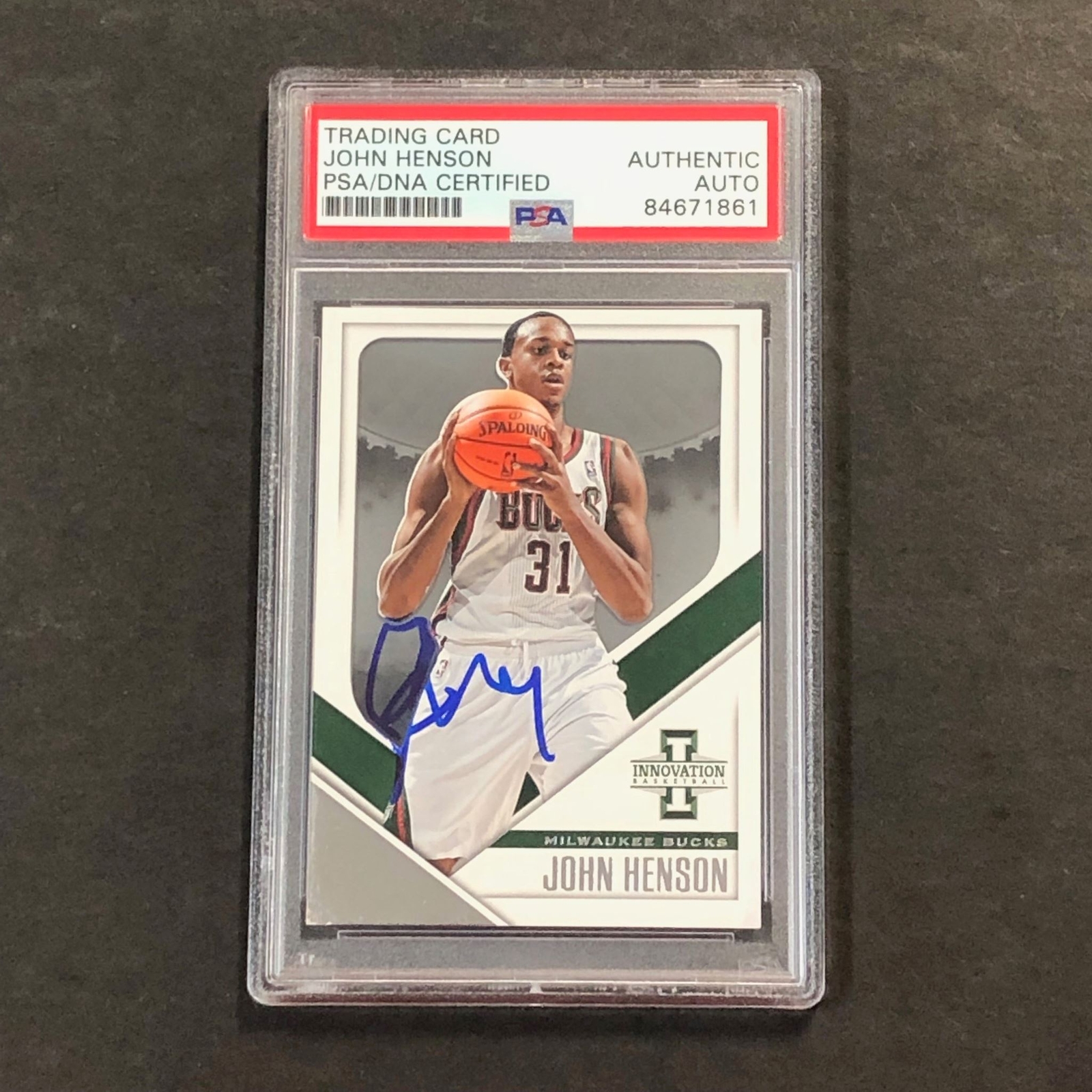 2013-14 Panini Innovation #67 John Henson Signed Card 173/199 AUTO PSA Slabbed B