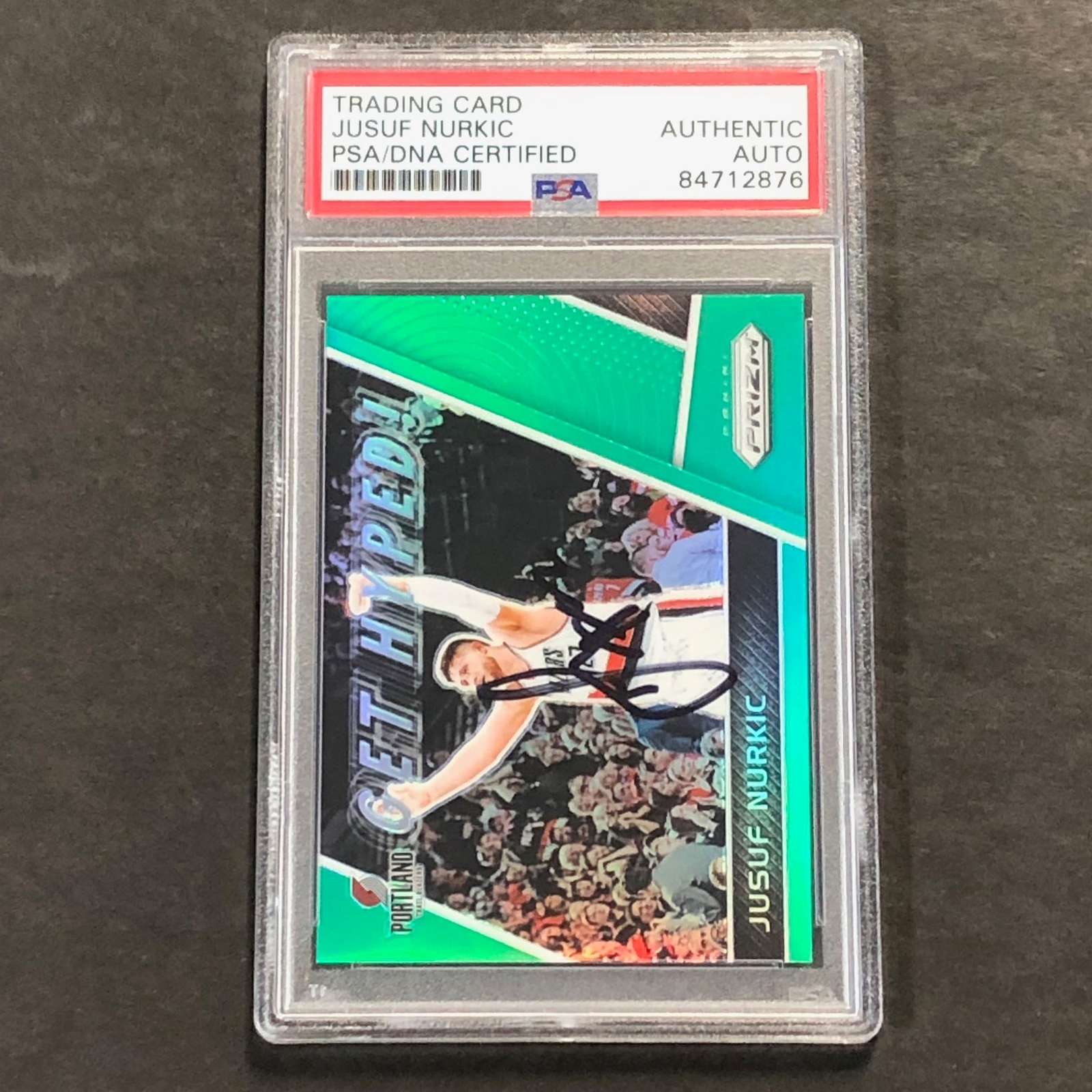 2017-18 Panini Prizm #GH-JN Jusuf Nurkic Signed AUTO PSA Slabbed Trail Blazers