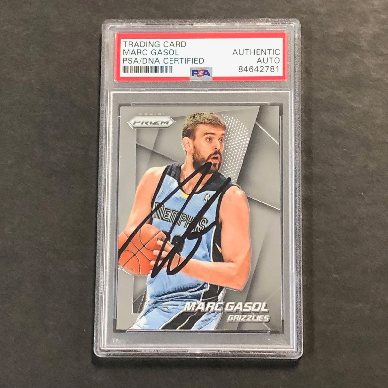 2014-15 Panini Prizm #78 Marc Gasol Signed Card AUTO PSA Slabbed Grizzlies
