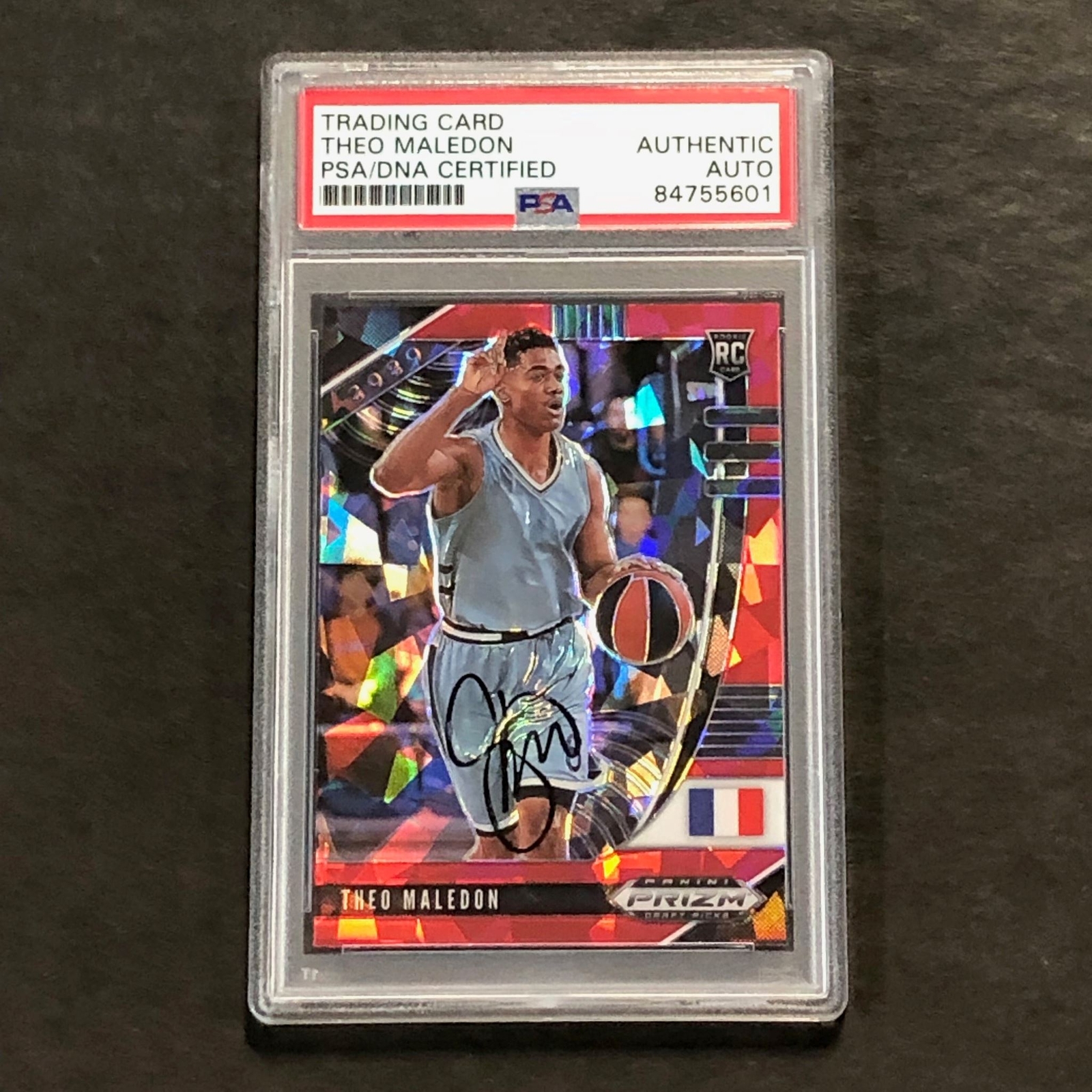 2020-21 Panini Prizm Draft Picks #57 Theo Maledon Signed Card AUTO PSA Slabbed R