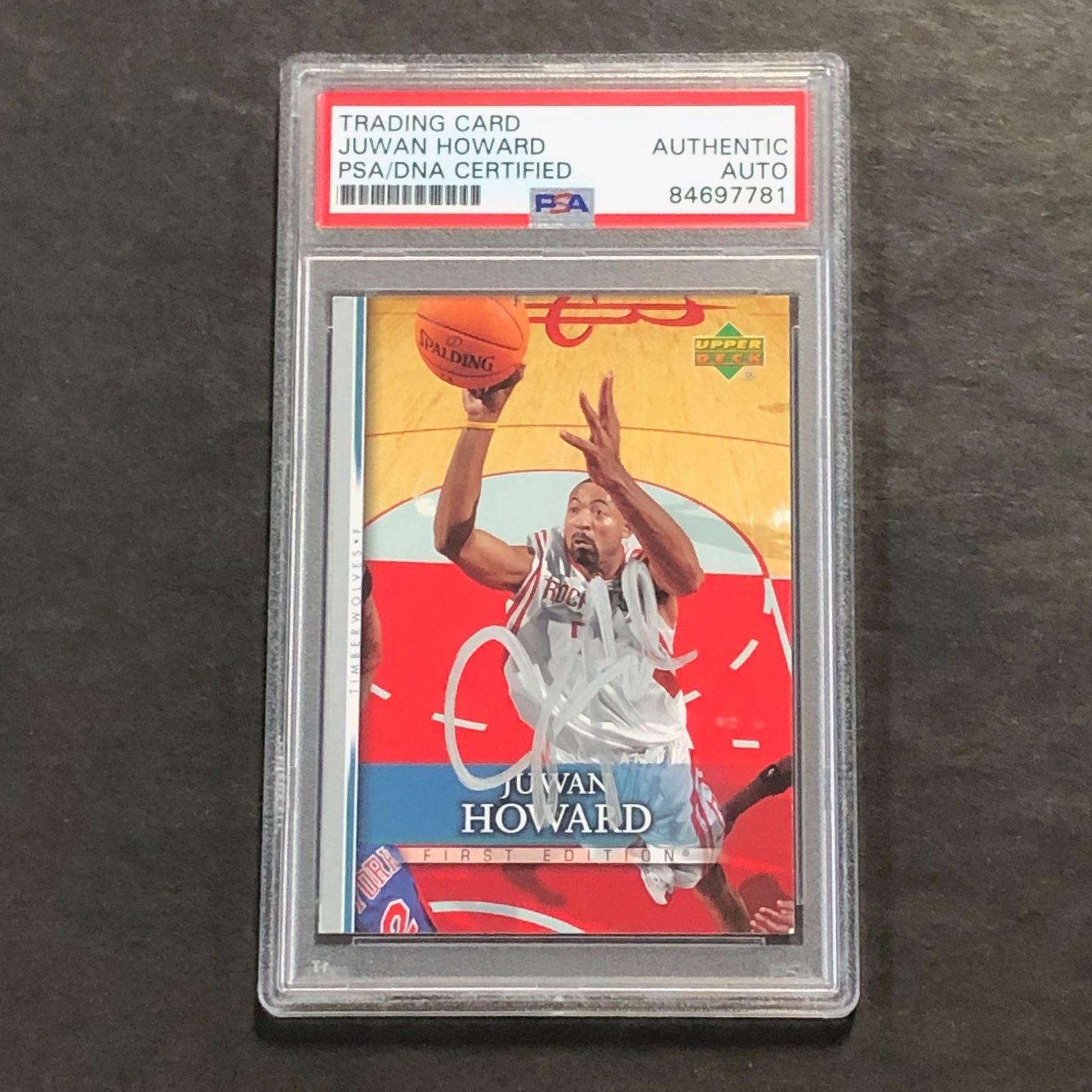 2007-08 Upper Deck #10 Juwan Howard Signed Card AUTO PSA/DNA Slabbed Rockets
