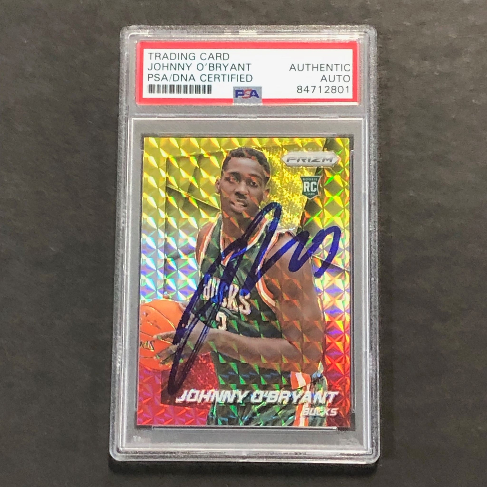 2014-15 Panini Prizm #279 Johnny O'Bryant Signed Card AUTO PSA/DNA Slabbed RC Bu