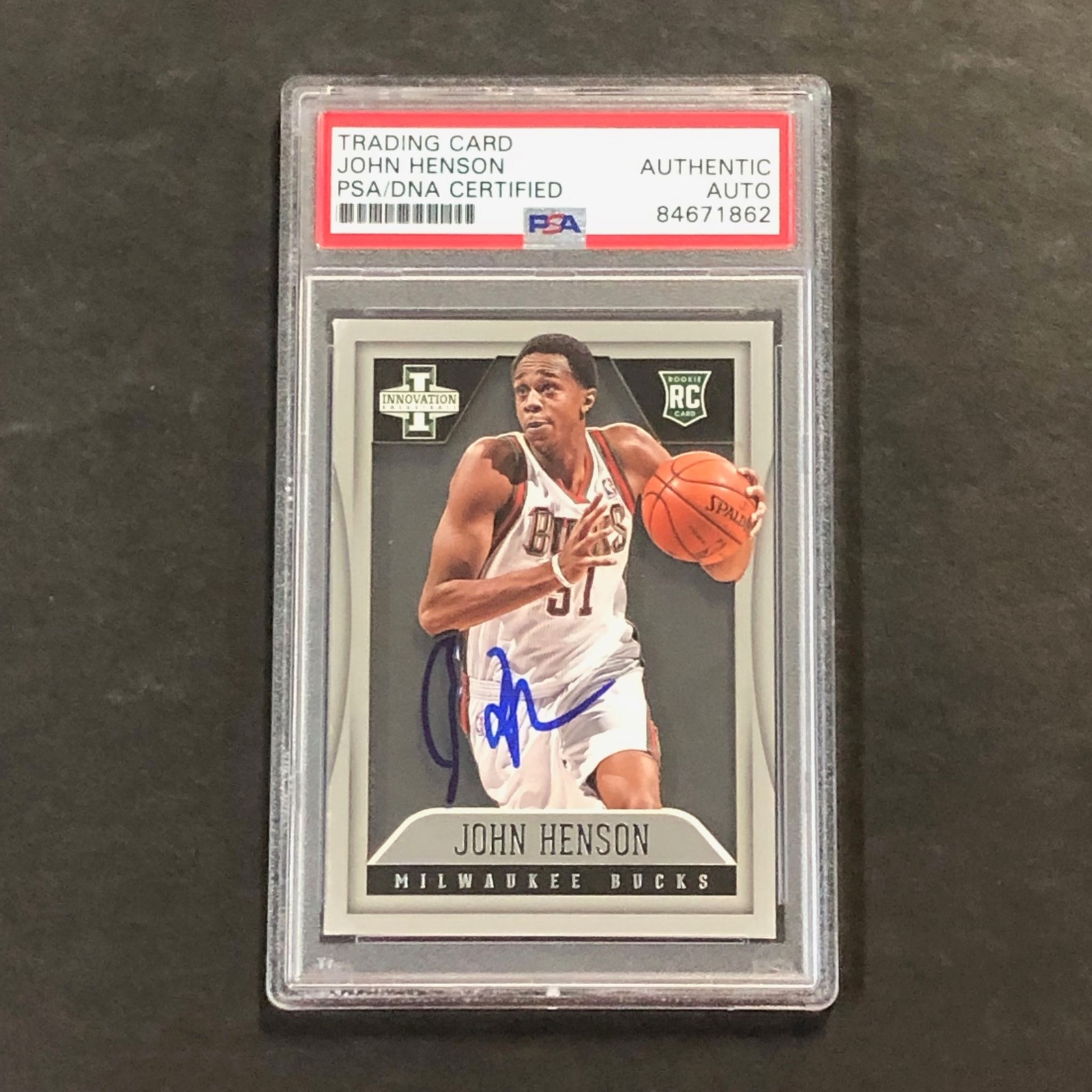 2012-13 Panini Innovation #154 John Henson Signed Card 115/349 AUTO PSA Slabbed