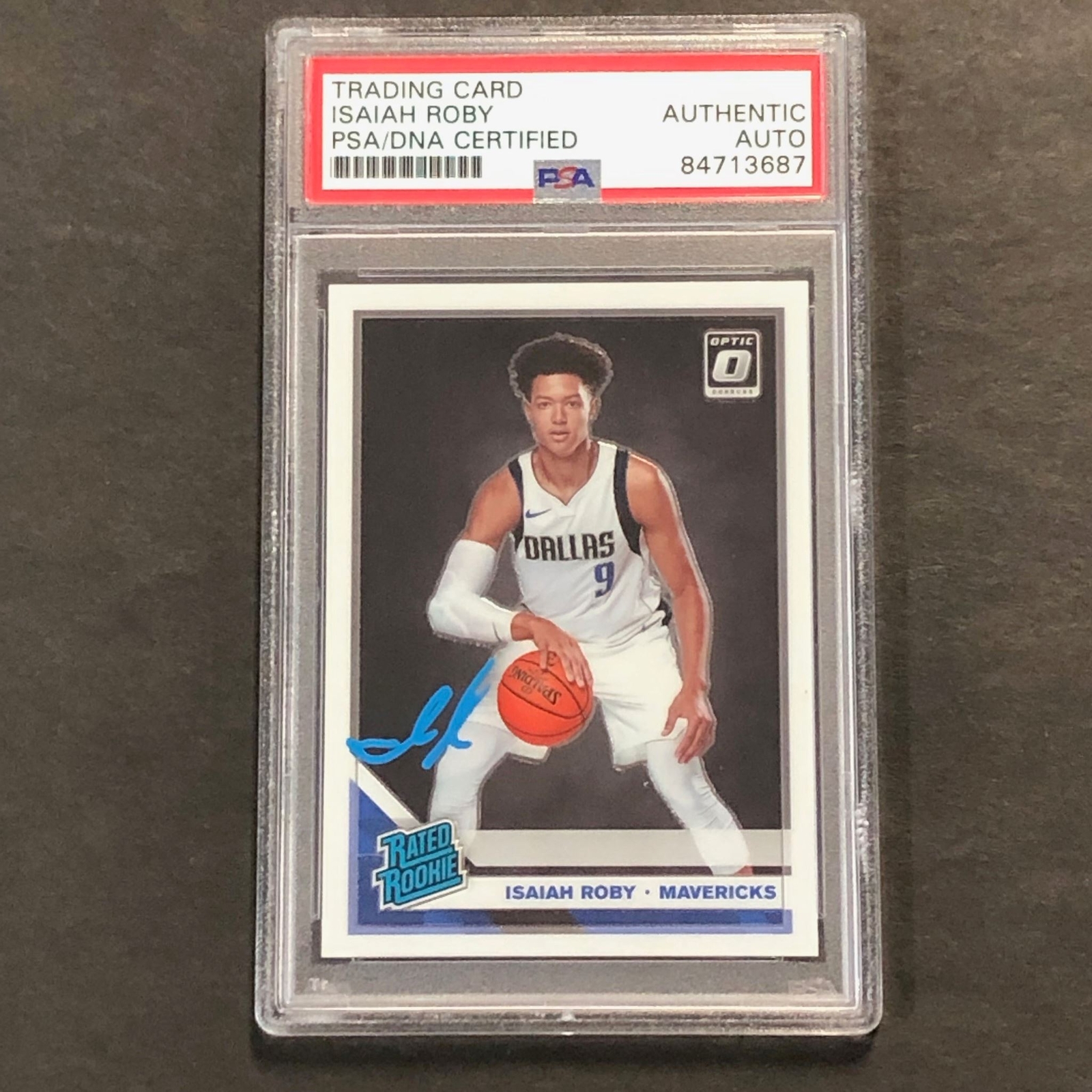 2019-20 Donruss Optic Rated Rookie #191 Isaiah Roby Signed Card PSA Slabbed Mave