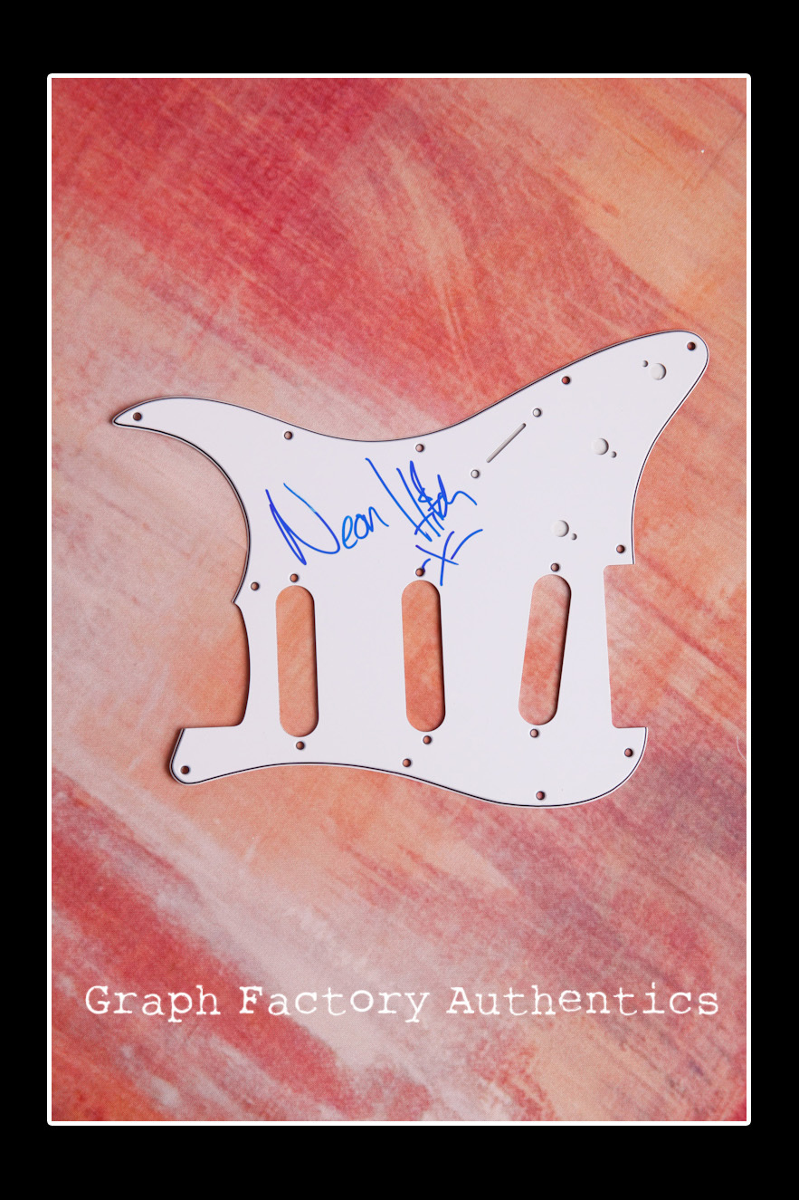 **GFA Ass Back Home *NEON HITCH* Signed Electric Pickguard for Guitar COA**
