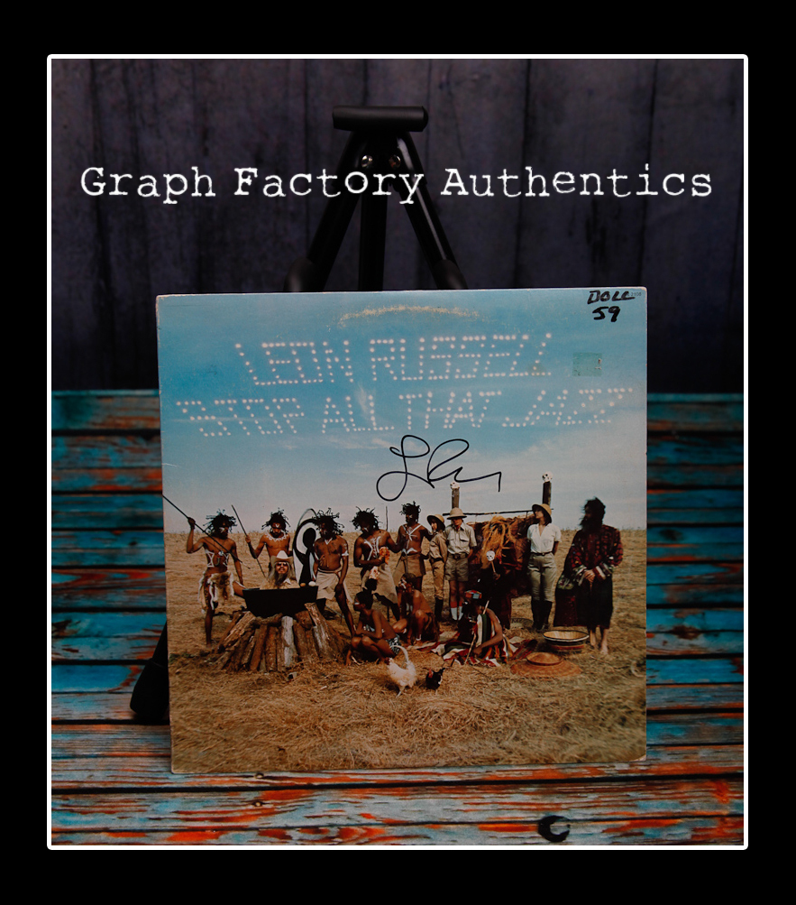**GFA STOP ALL THAT JAZZ *LEON RUSSELL* SIGNED RECORD ALBUM AD2 COA** COLLECTIBLE MEMORABILIA