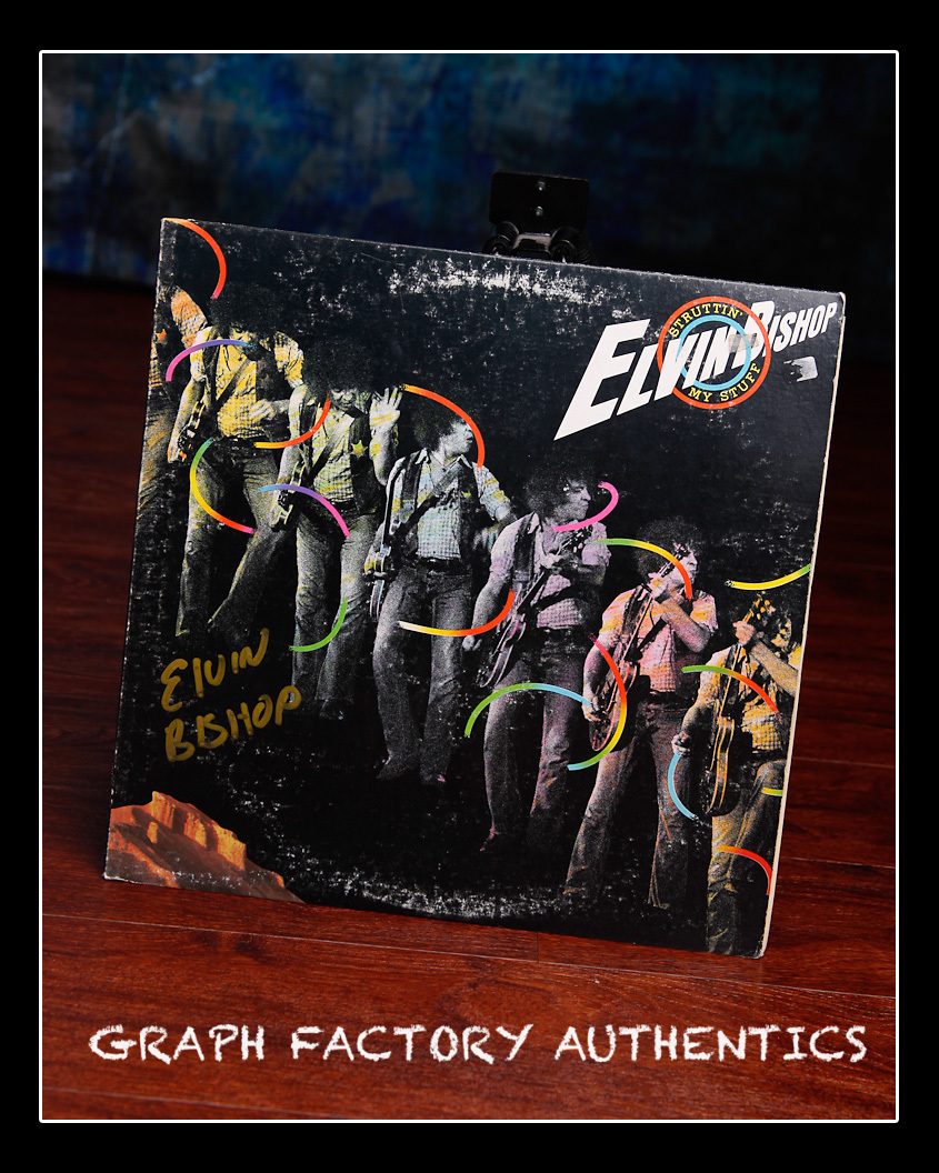 **GFA STRUTTIN’ MY STUFF *ELVIN BISHOP* SIGNED RECORD ALBUM AD3 COA** COLLECTIBLE MEMORABILIA